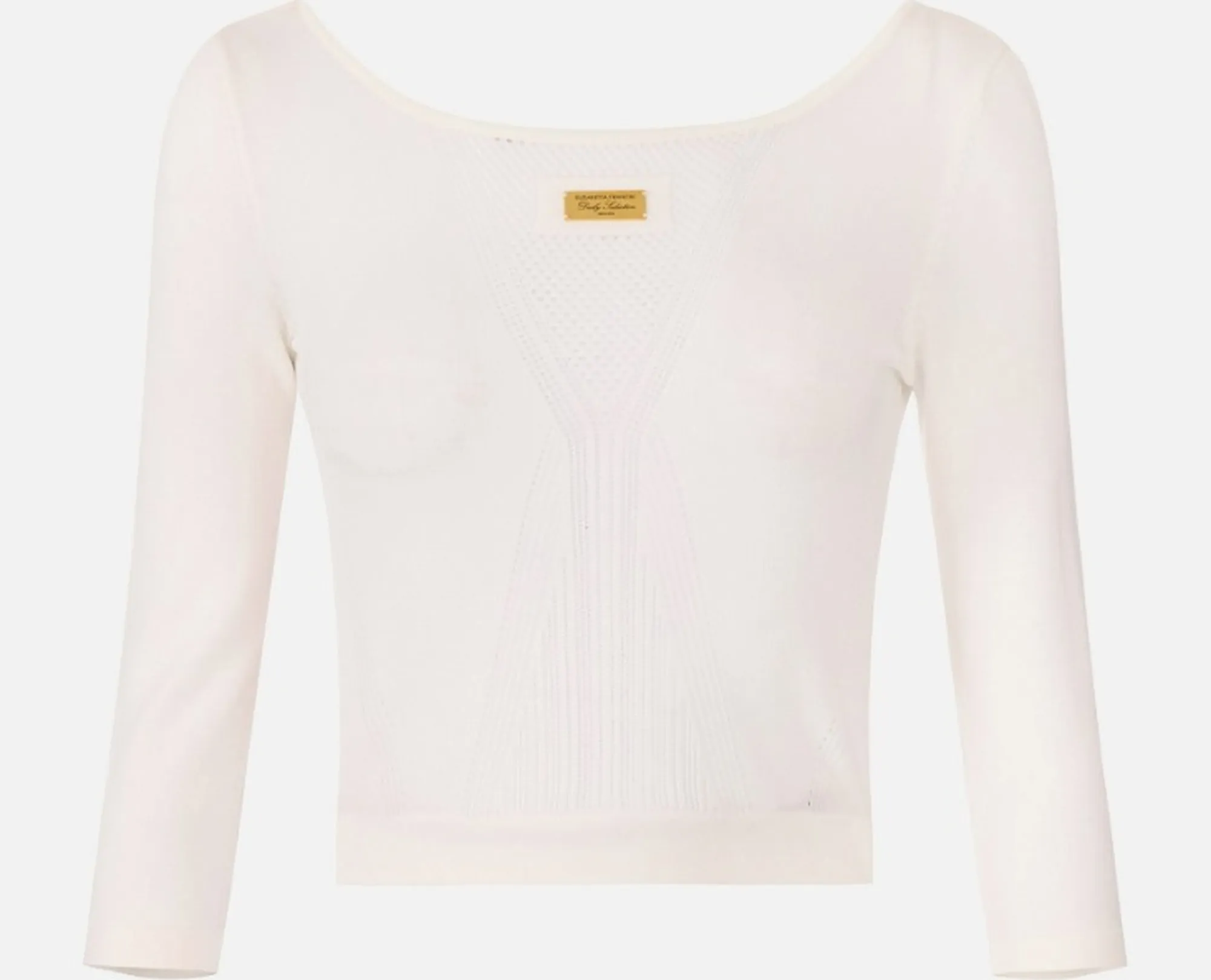 Elisabetta Franchi Maglia Traforata Avorio Mk71W61E2 171638