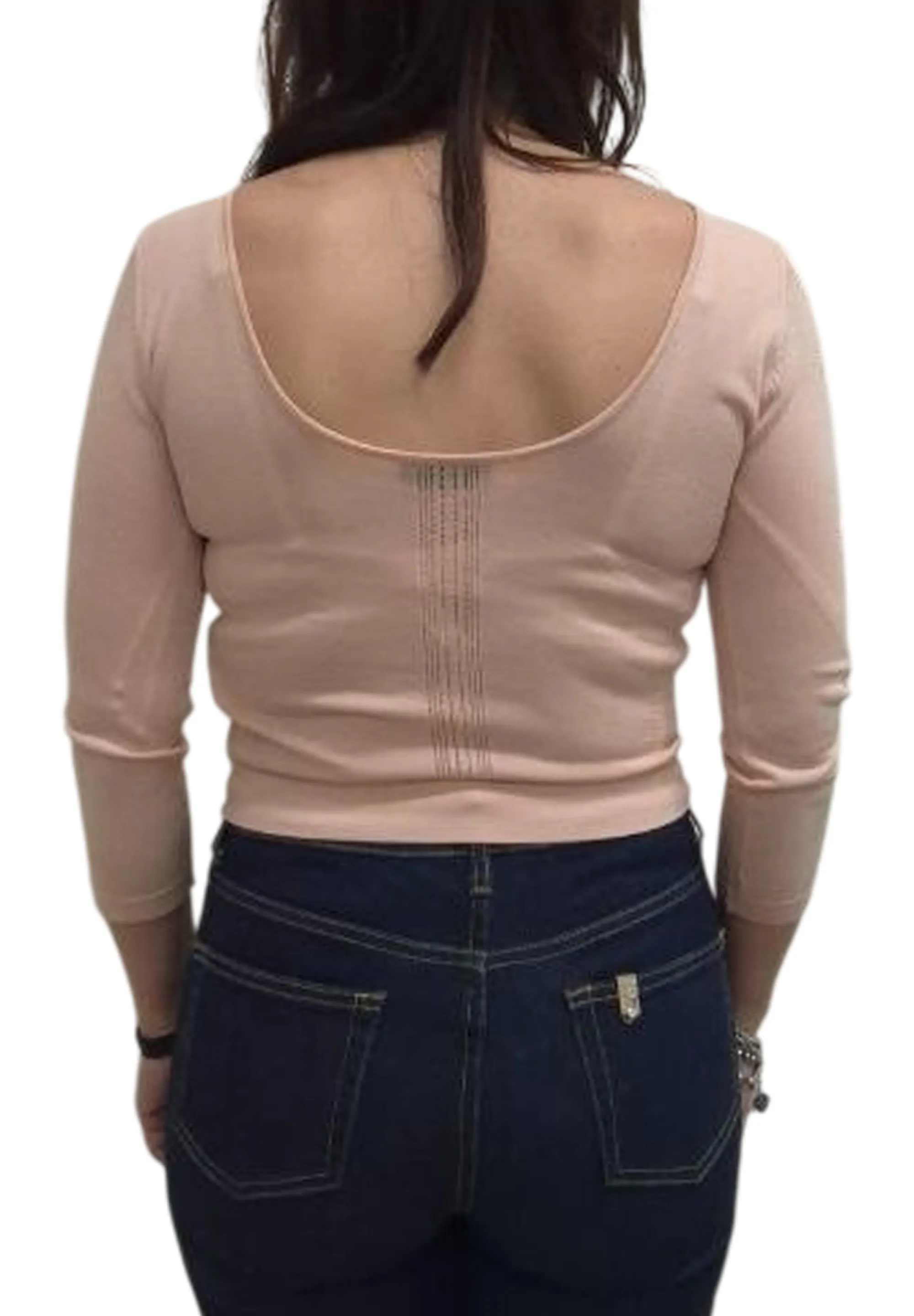 Elisabetta Franchi Maglia Traforata Nude Mk71W61E2 183027