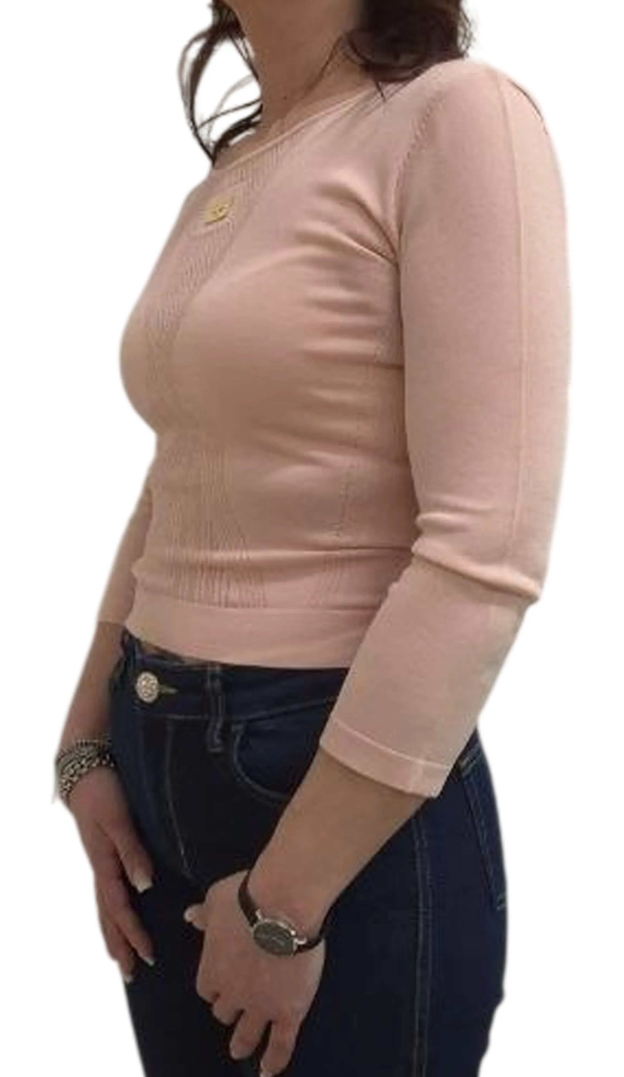 Elisabetta Franchi Maglia Traforata Nude Mk71W61E2 183028