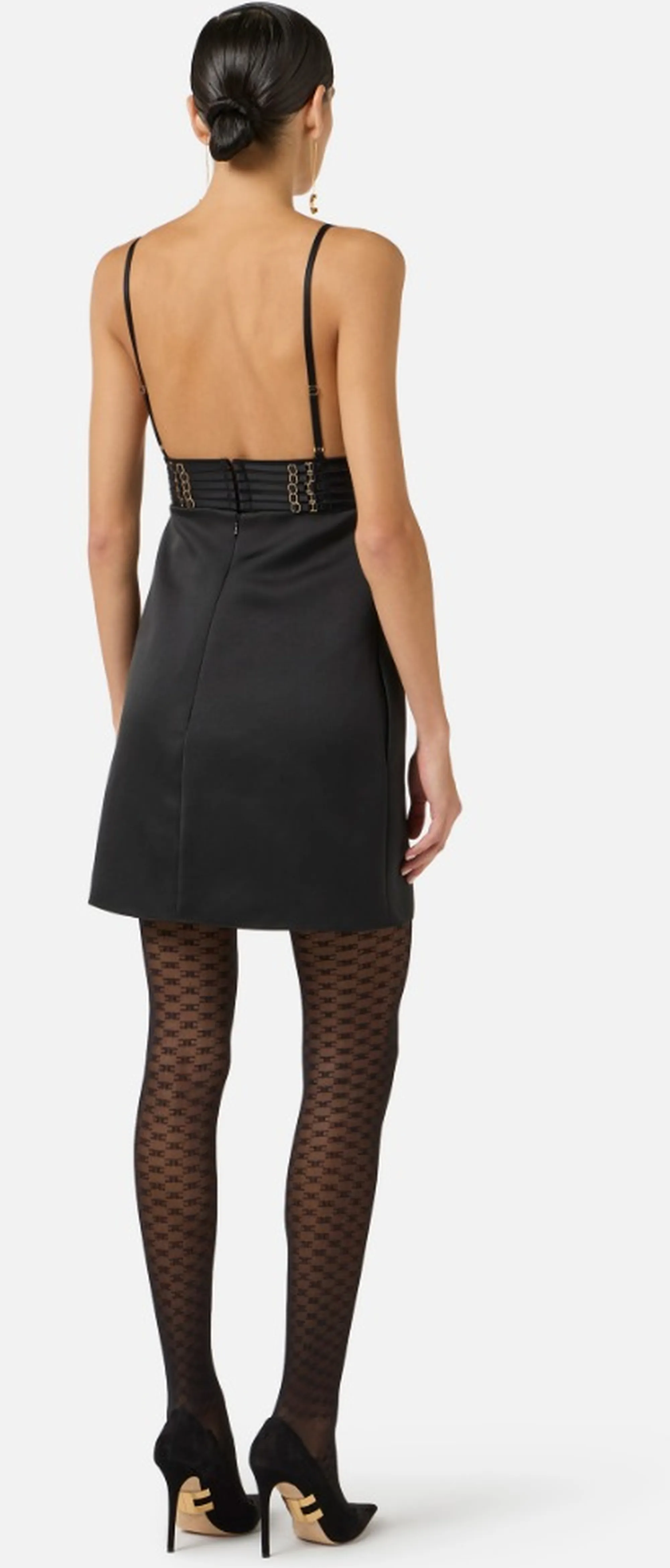 Elisabetta Franchi B'Mini Duchesse Dress With Elastic Bands' Black Ab95062E2 172441