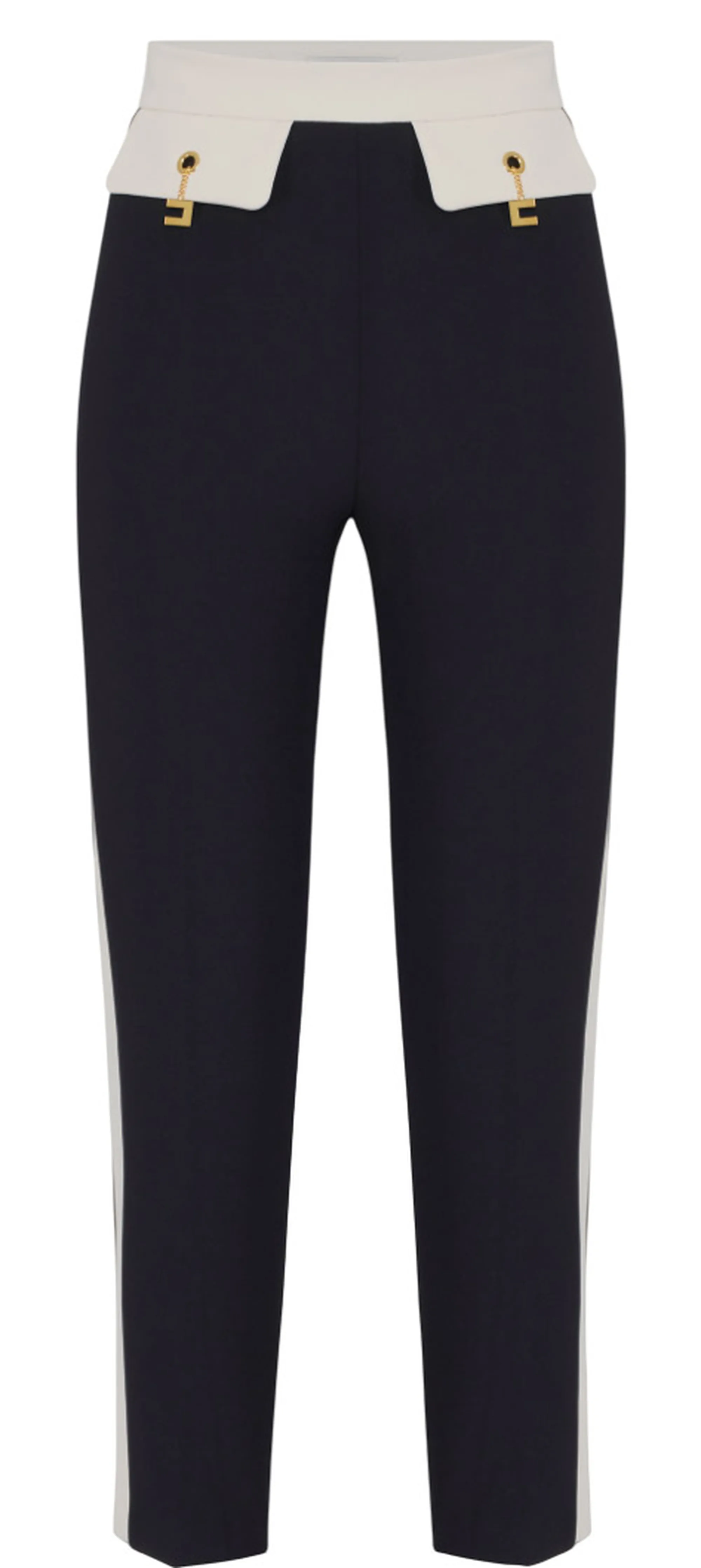Elisabetta Franchi Pantalone Bi Color In Doppio Crepe Pat0156E2 153519