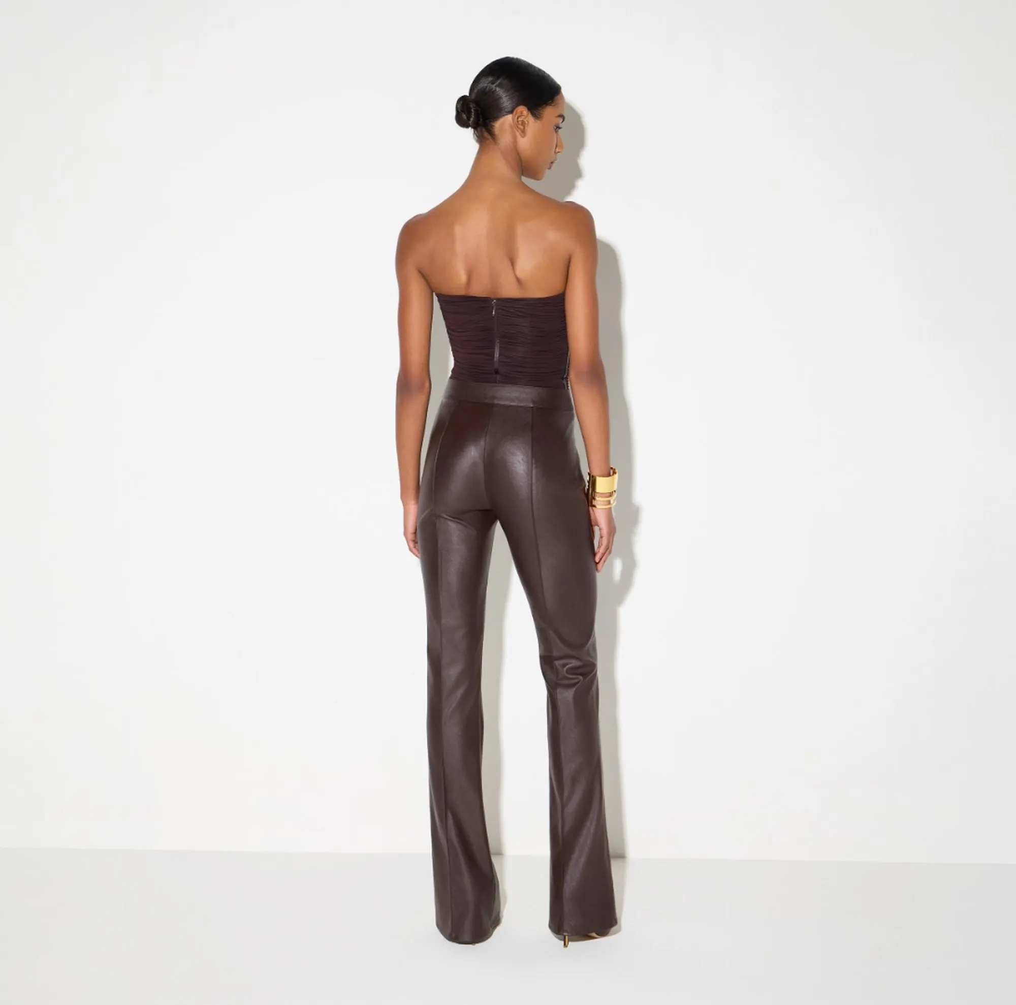 Elisabetta Franchi B'Trousers With Ribs' Chocolate Pa18866E2 188370
