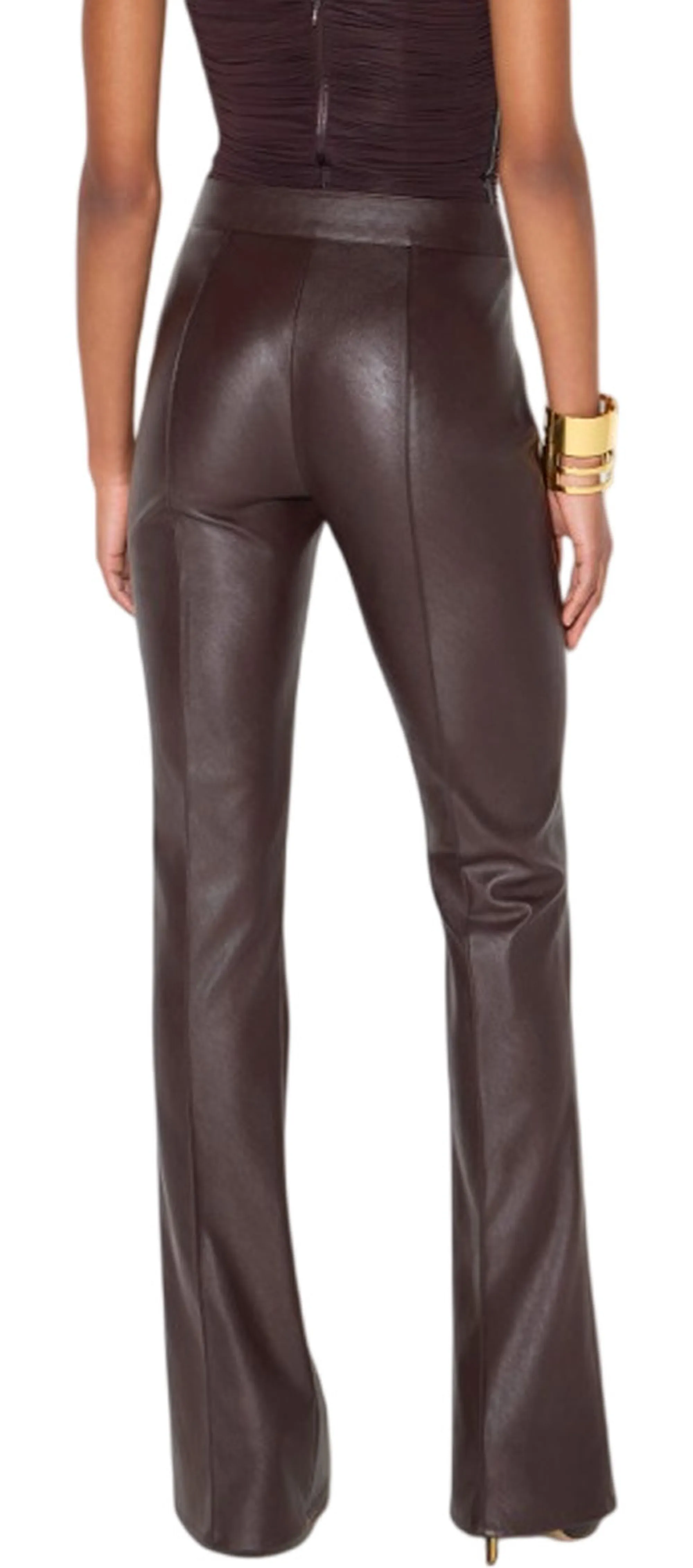 Elisabetta Franchi B'Trousers With Ribs' Chocolate Pa18866E2 188868