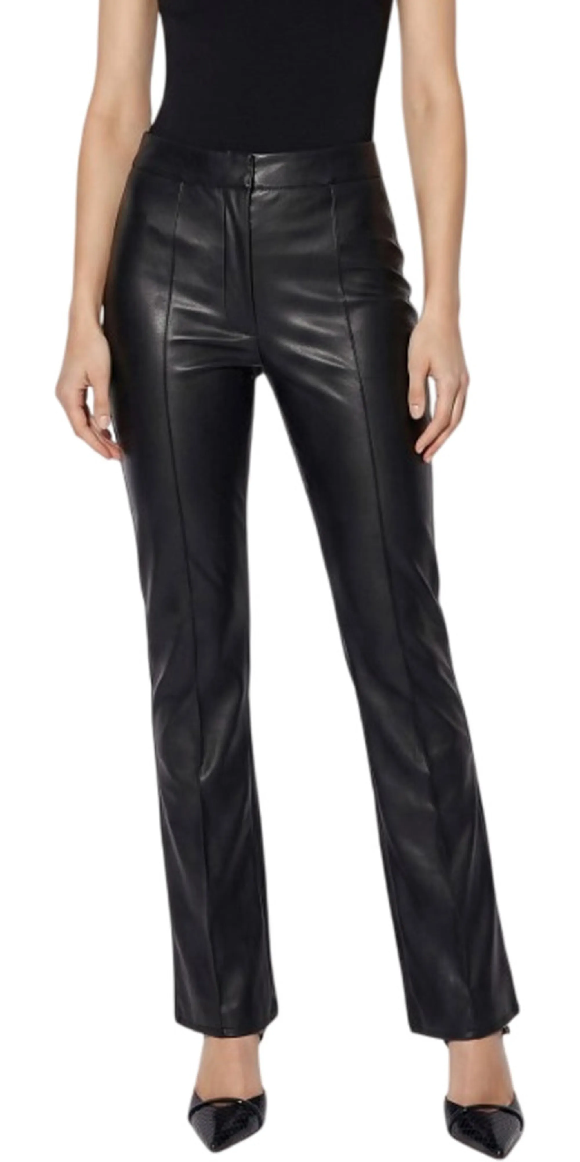 Elisabetta Franchi B'Trousers With Ribs' Black Pa18866E2 188875