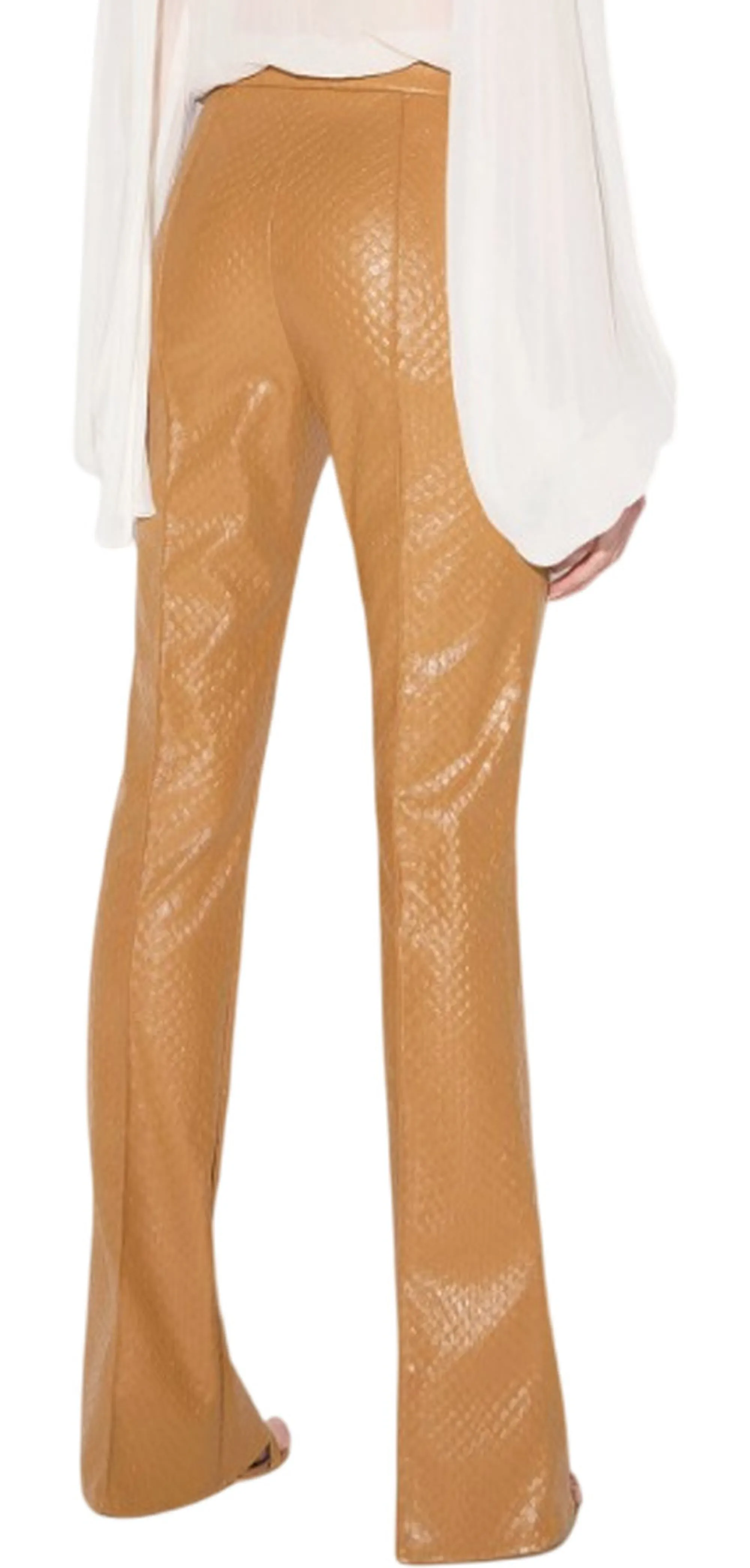 Elisabetta Franchi Pantalone Con Trama A Squame Daino Pa22567E2 185001