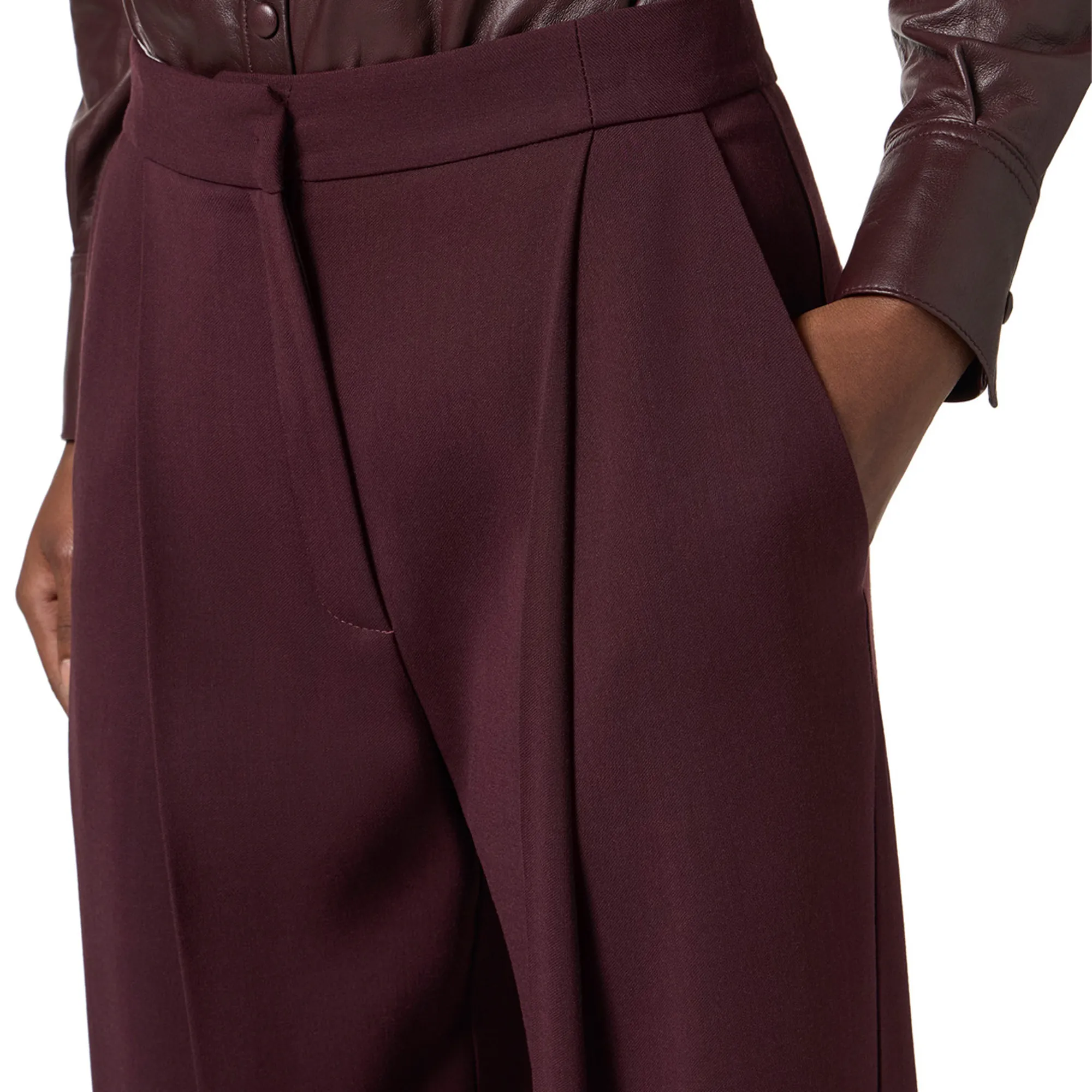 Elisabetta Franchi Pantalone In Crepe Con Dettagli Logo Pa12356E2 153529