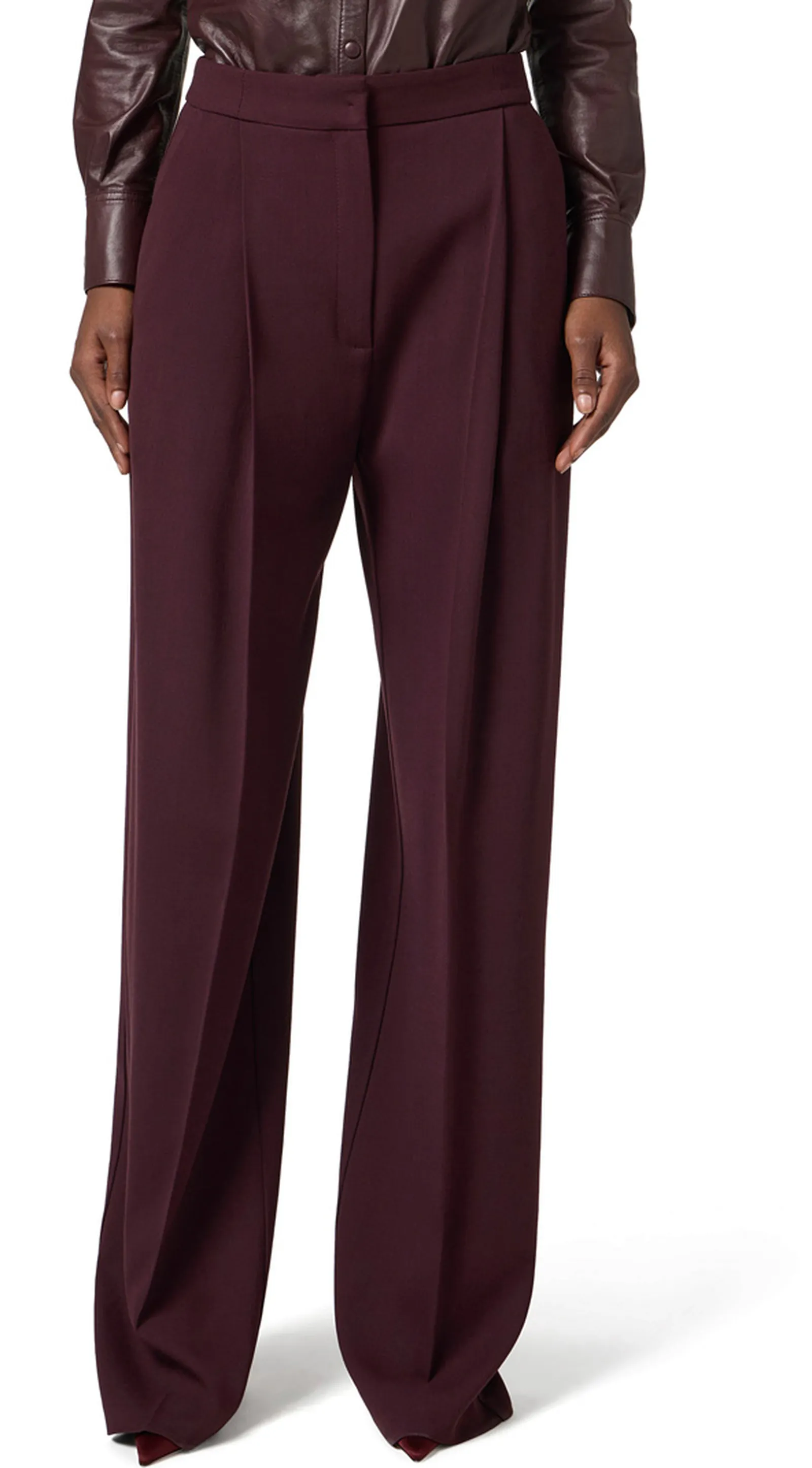 Elisabetta Franchi Pantalone In Crepe Con Dettagli Logo Pa12356E2 153530