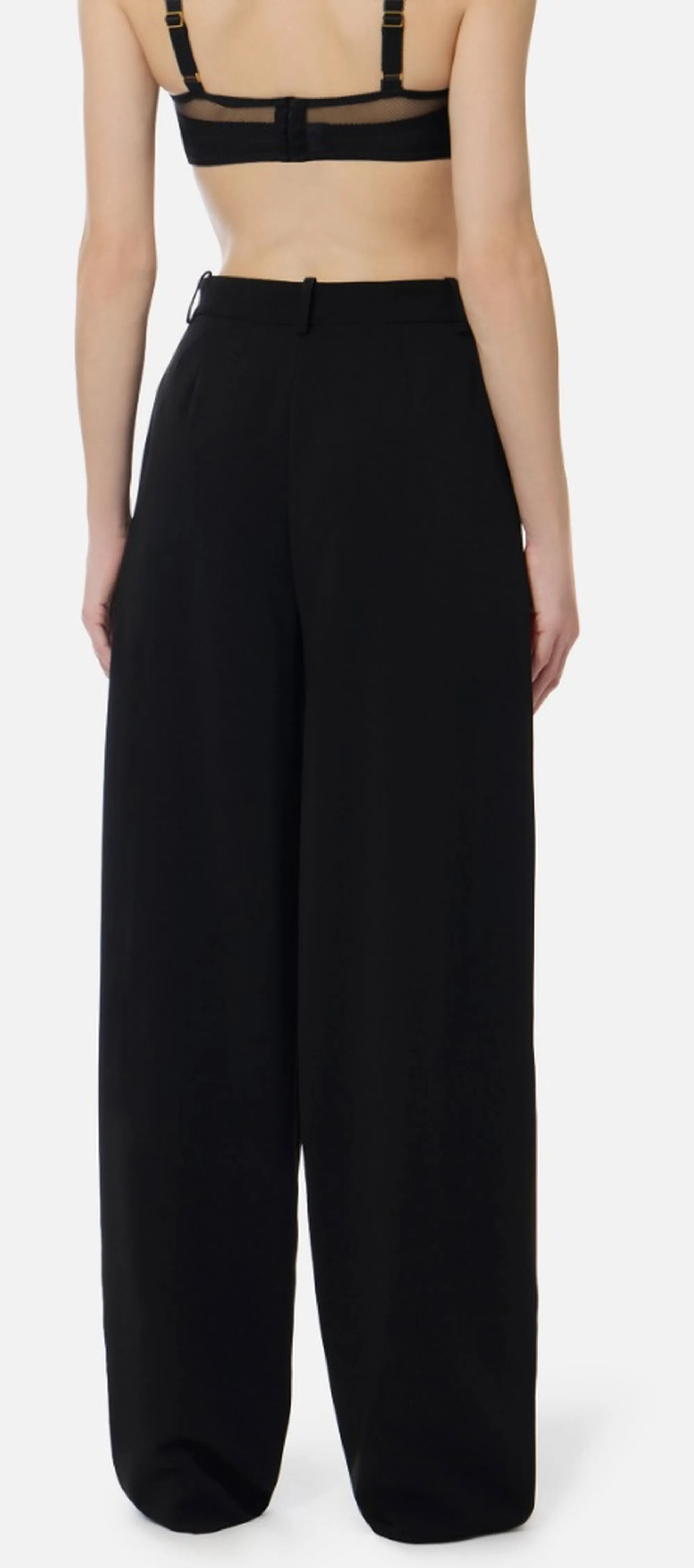 Elisabetta Franchi B'Lightweight Crepe Trousers' Black Pa17861E2 172022