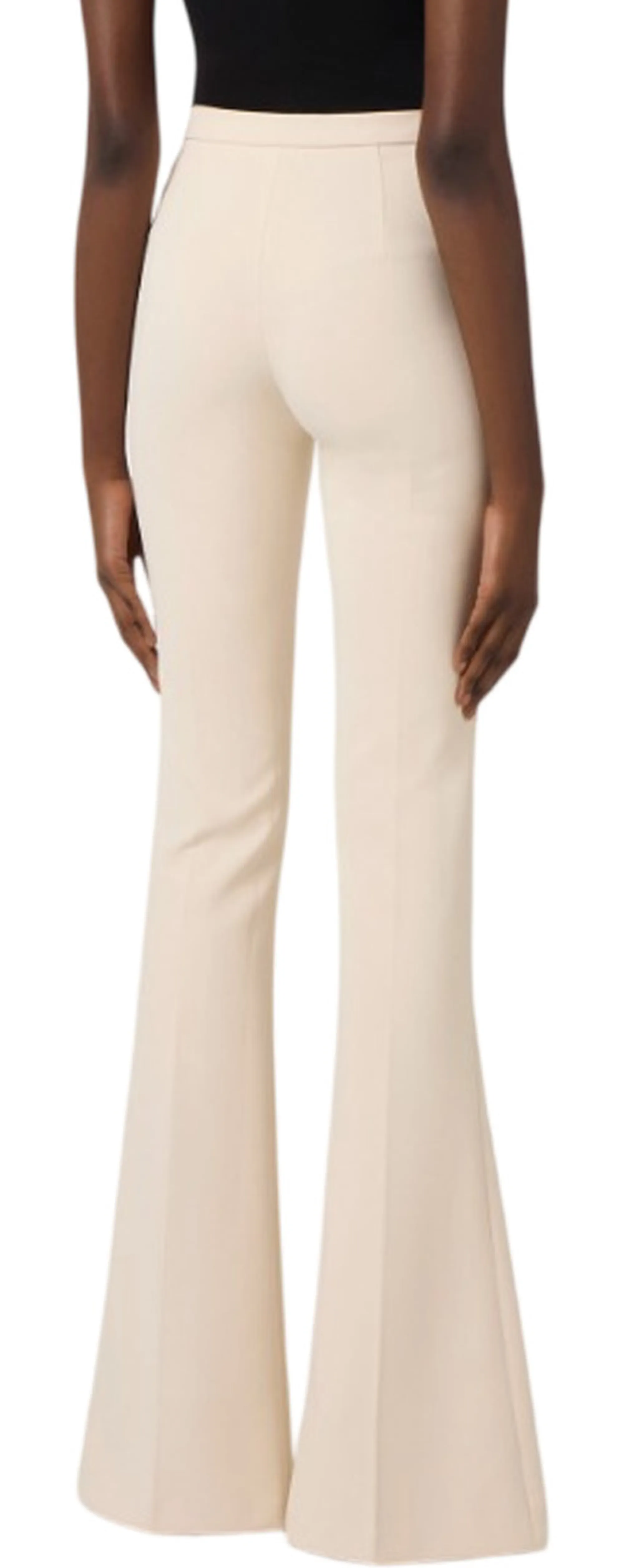 Elisabetta Franchi B'Lightweight Crepe Trousers With Cut-Outs And Slits' Butter Pa15961E2 176657