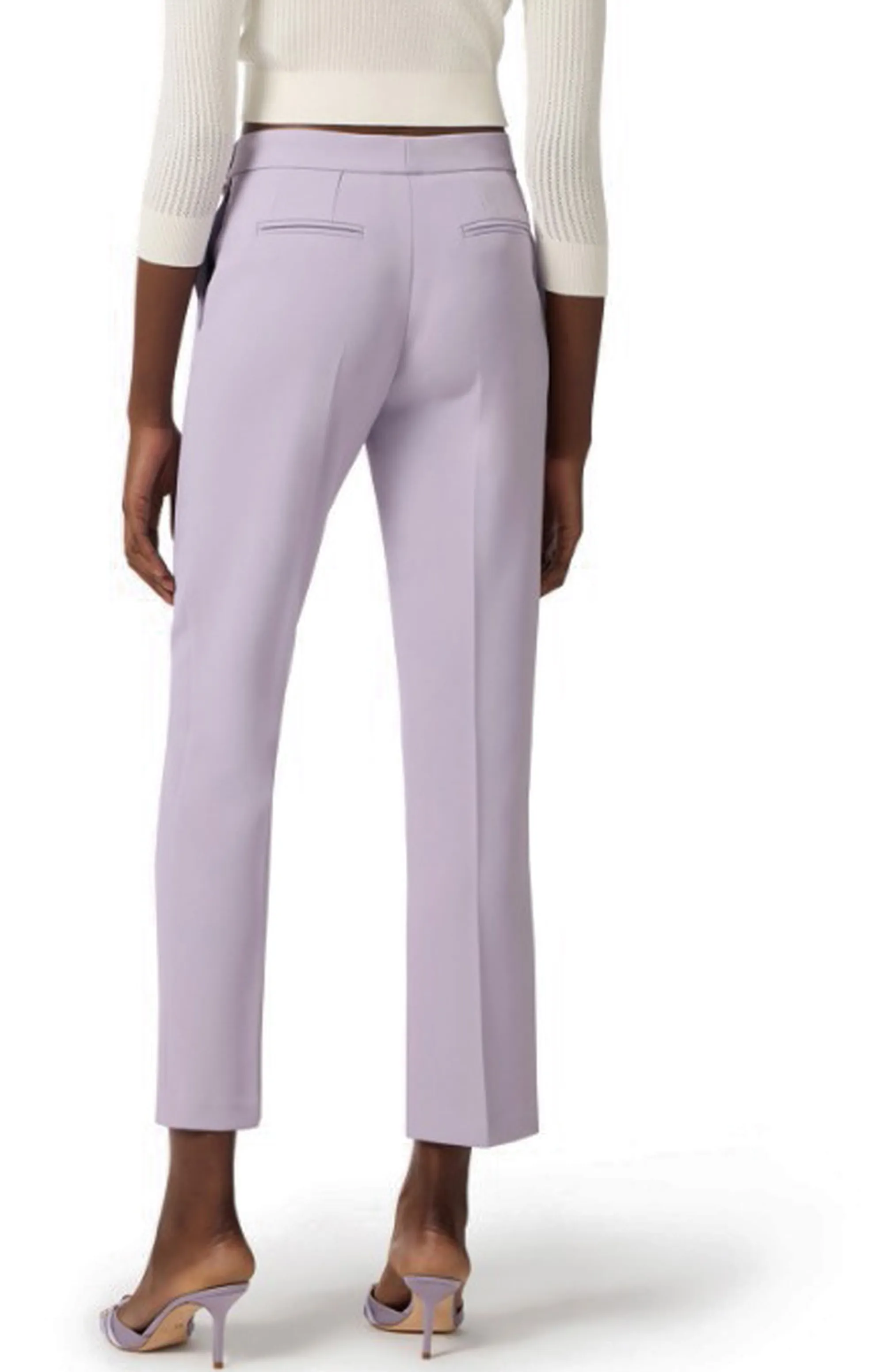 Elisabetta Franchi B'Lightweight Crepe Trousers With Charm Logo' Small Pa16661E2 177890