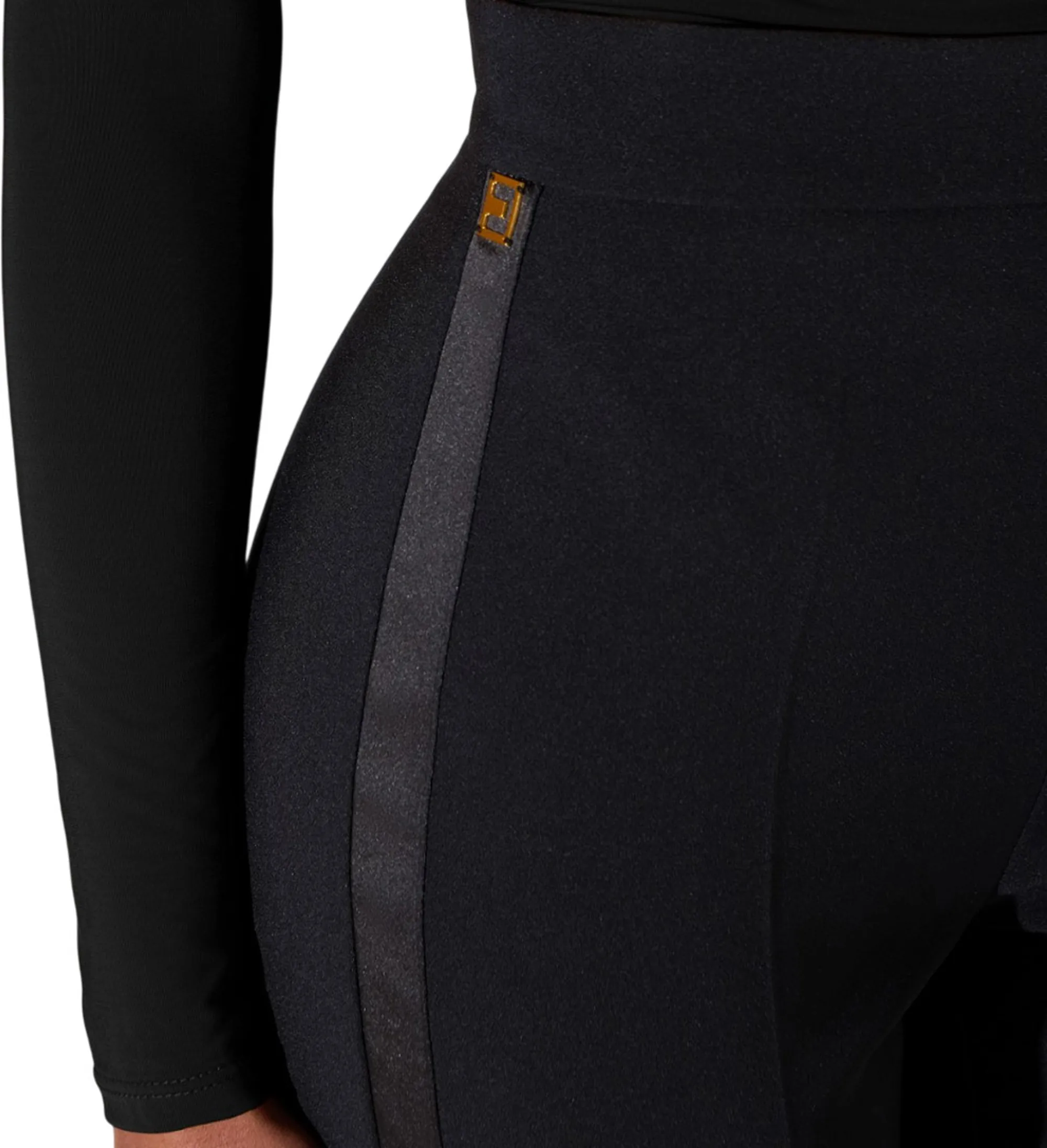 Elisabetta Franchi B'Lightweight Crepe And Satin Trousers' Black Pa20567E2 188884