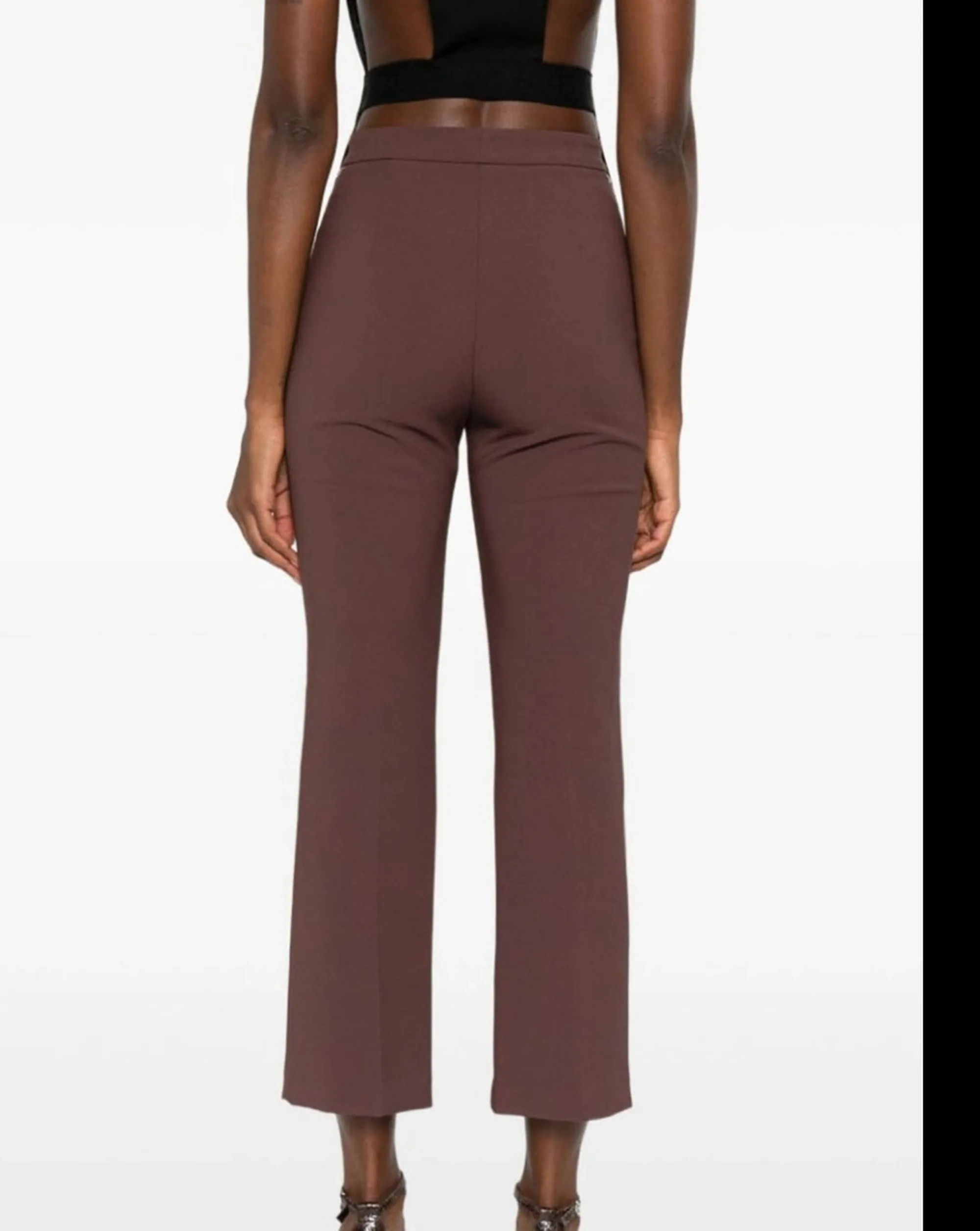 Elisabetta Franchi B'Double Crepe Trousers' Caffe Pa10856E2 159027