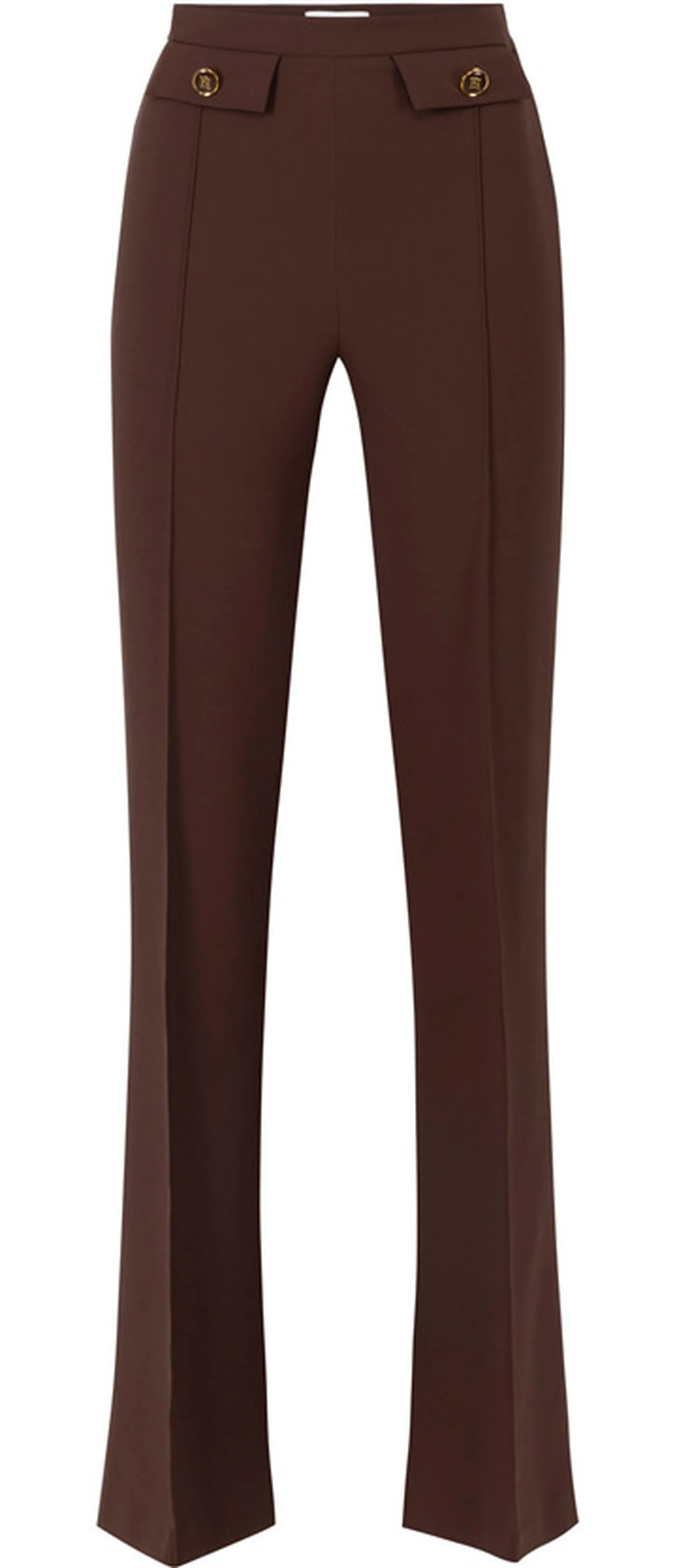 Elisabetta Franchi Pantalone In Doppio Crepe Caffe Pa12156E2 153542
