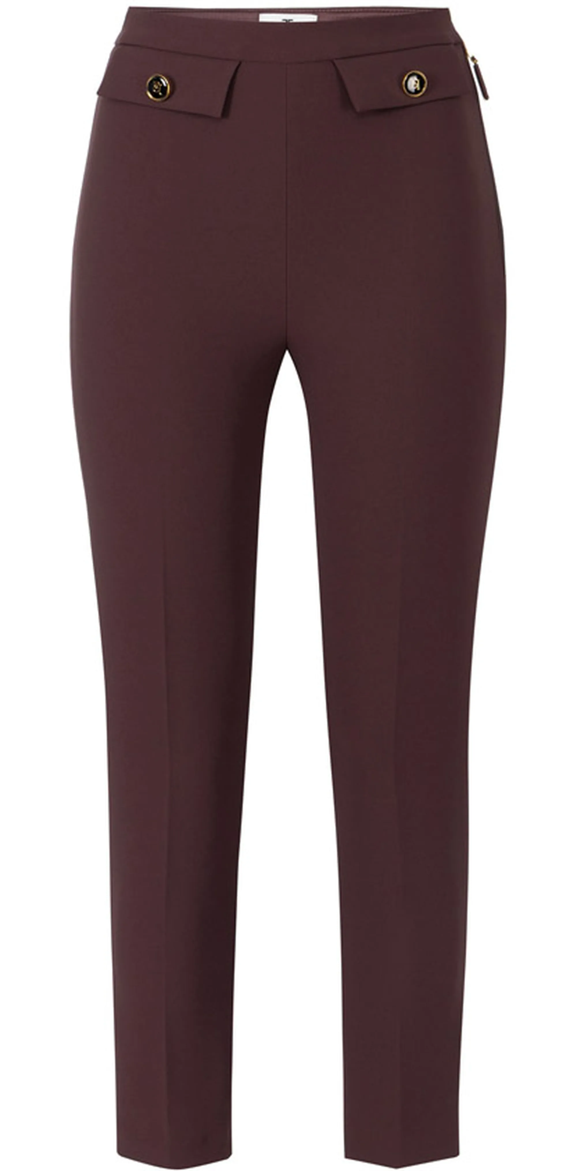 Elisabetta Franchi B'Double Crepe Trousers' Merlot Pa12056E2 153547