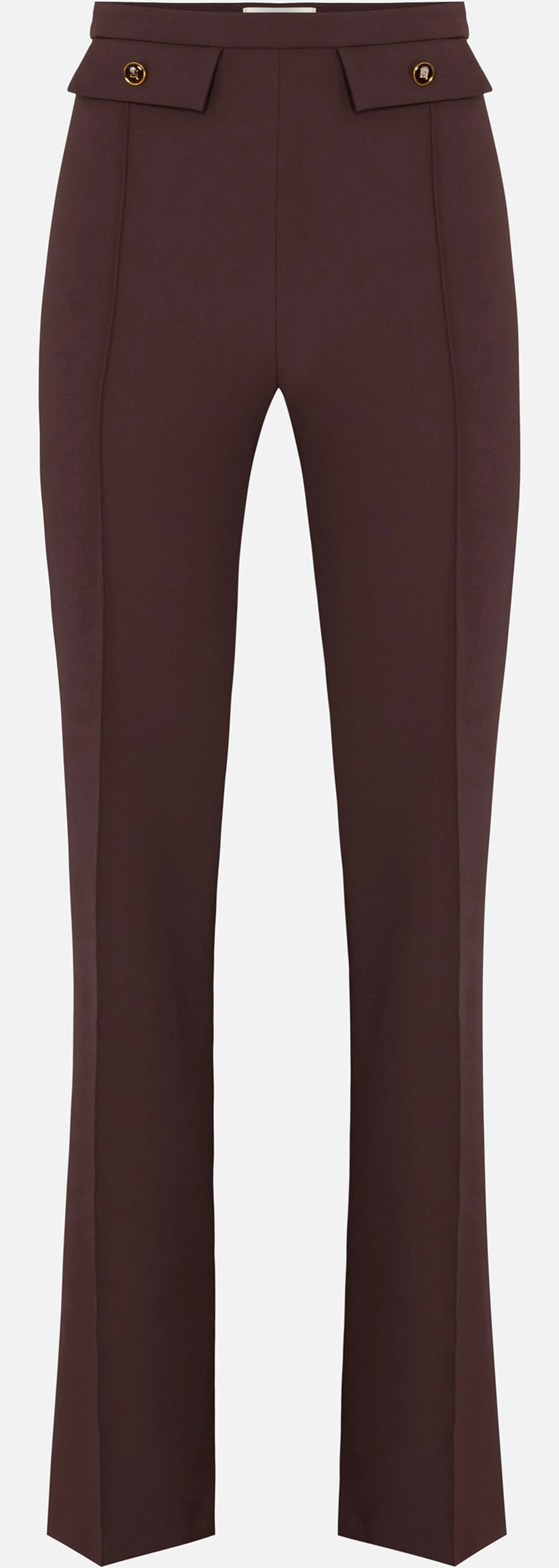 Elisabetta Franchi B'Double Crepe Trousers' Merlot Pa12156E2 153357