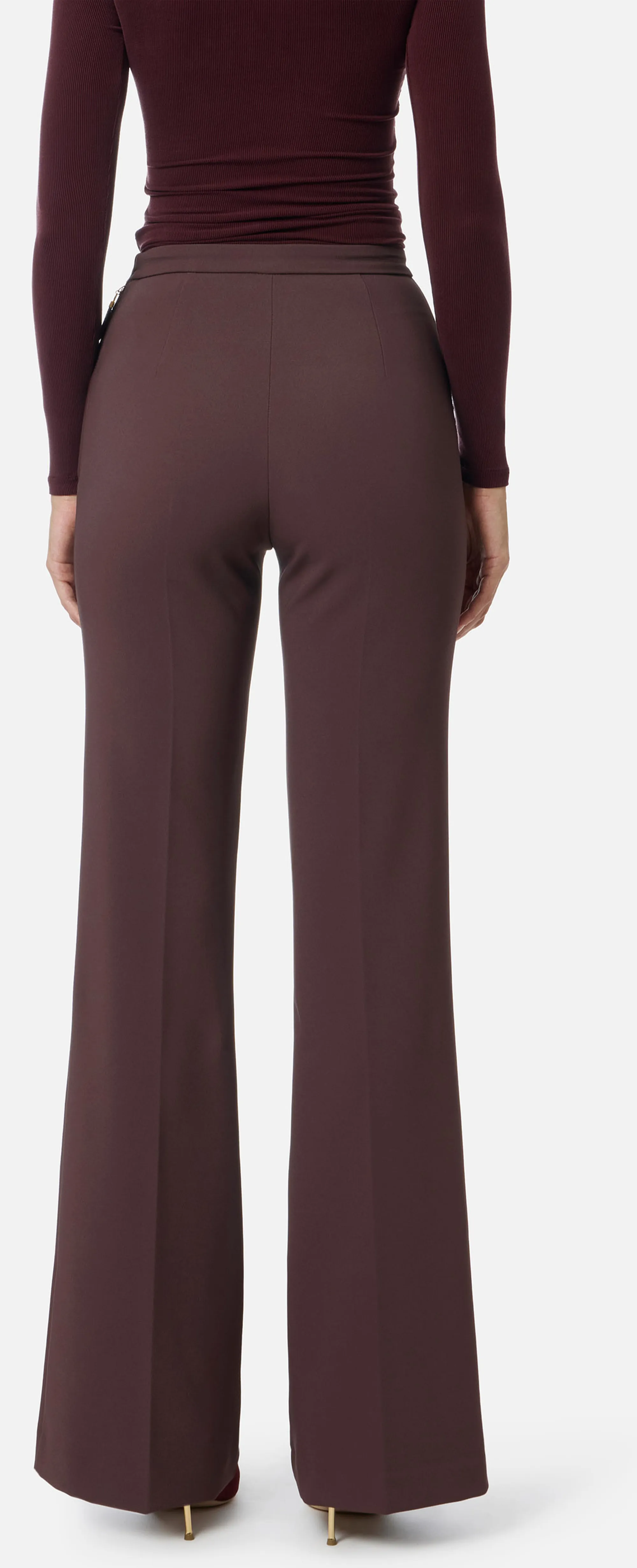Elisabetta Franchi B'Double Crepe Trousers' Merlot Pa12156E2 153363