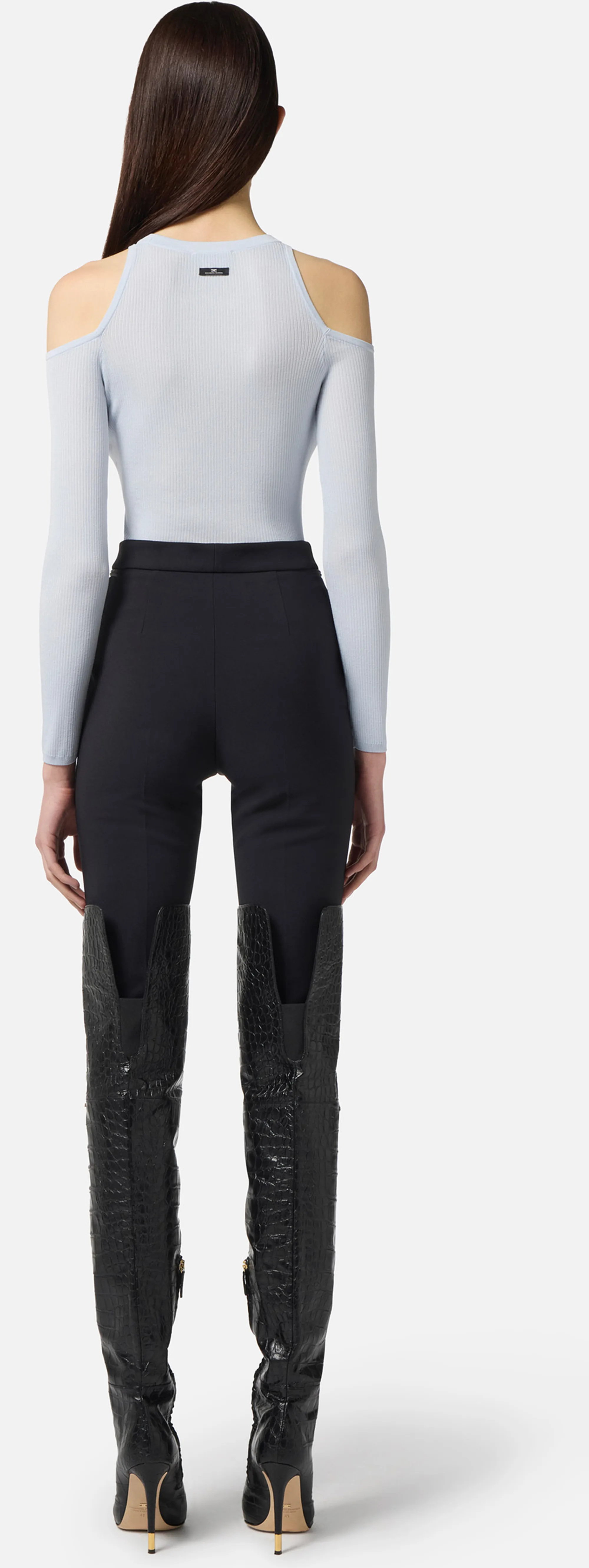 Elisabetta Franchi B'Double Crepe Trousers' Black Pa10856E2 153005