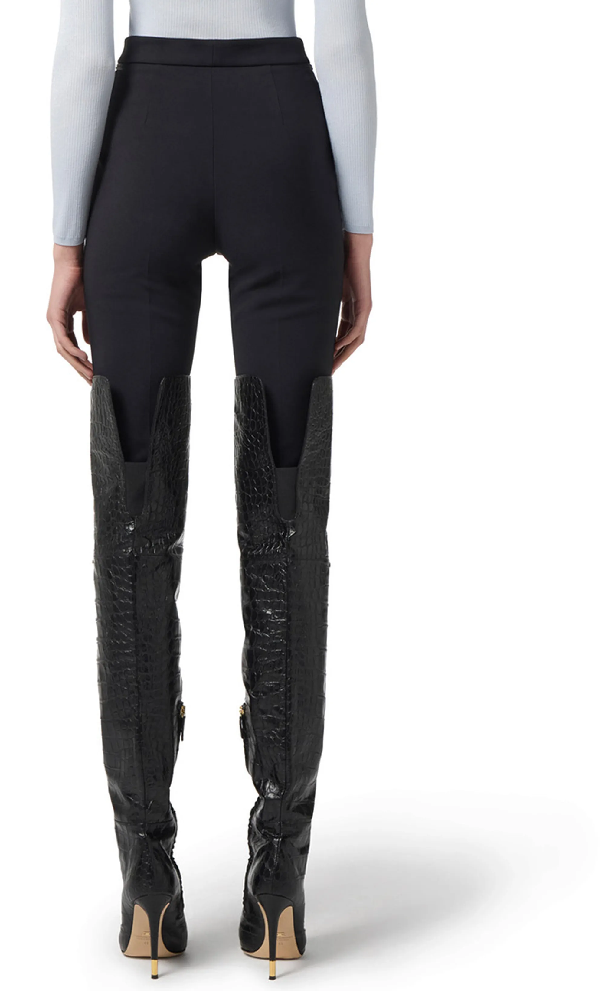 Elisabetta Franchi Pantalone In Doppio Crepe Pa10856E2 153566