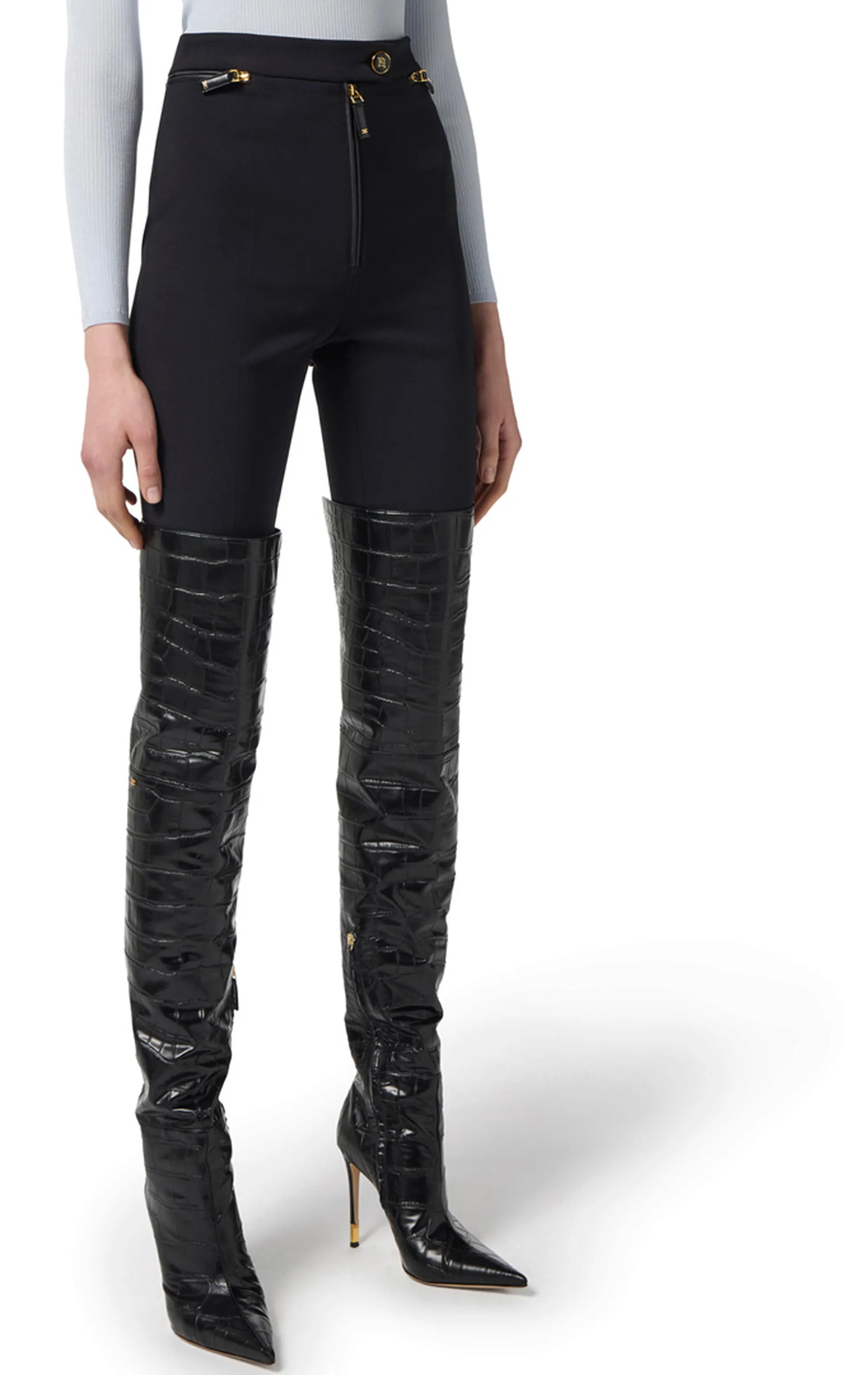 Elisabetta Franchi Pantalone In Doppio Crepe Pa10856E2 153567