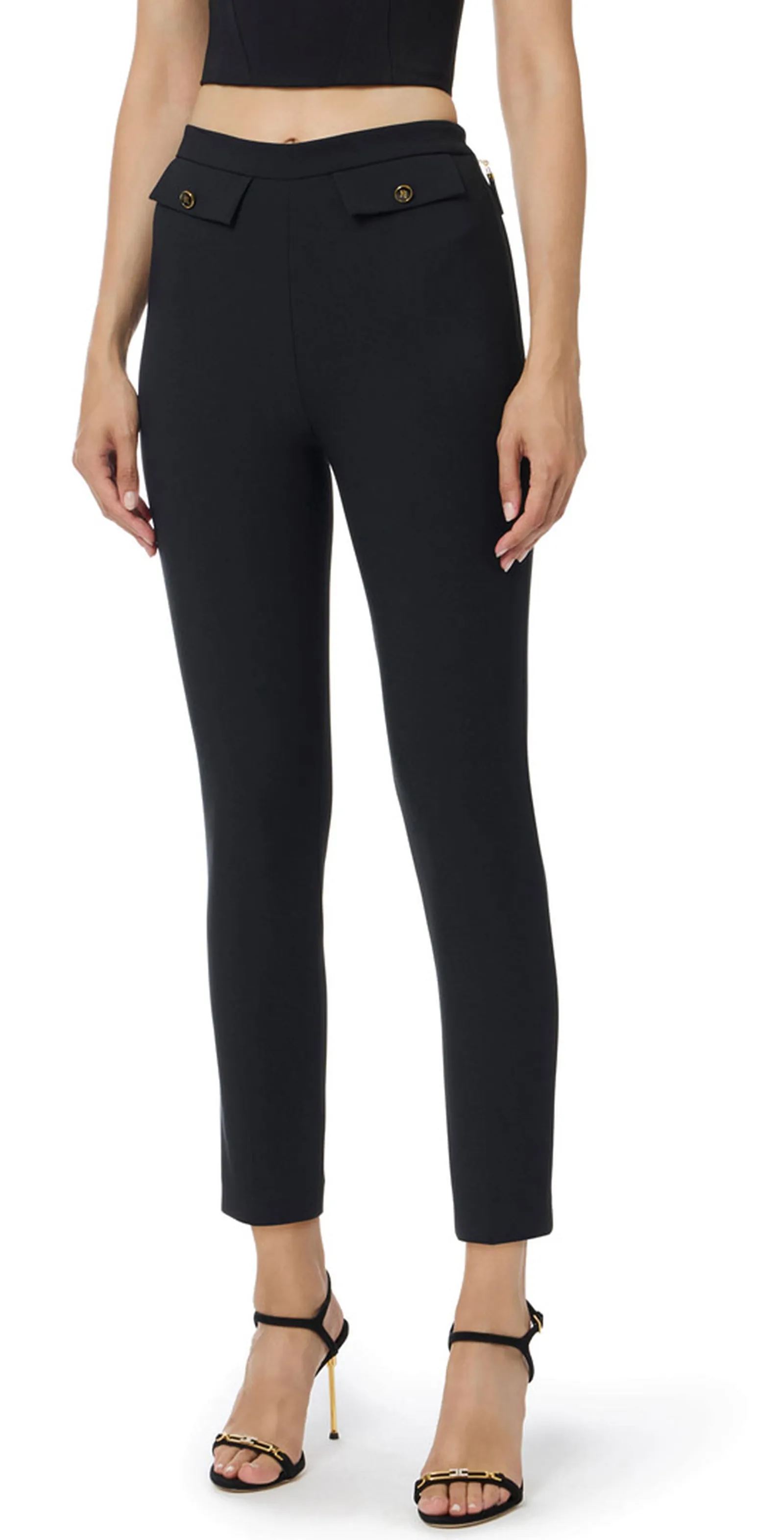 Elisabetta Franchi Pantalone In Doppio Crepe Pa12056E2 153552