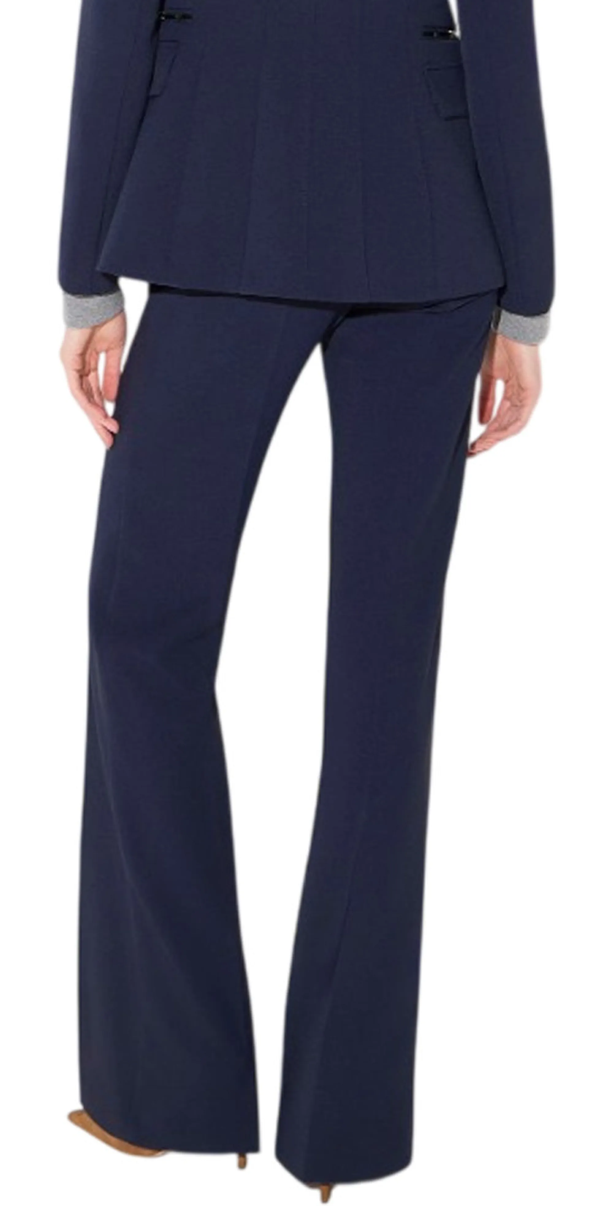 Elisabetta Franchi Pantalone In Doppio Crepe Stretch Blu Pa19666E2 185045