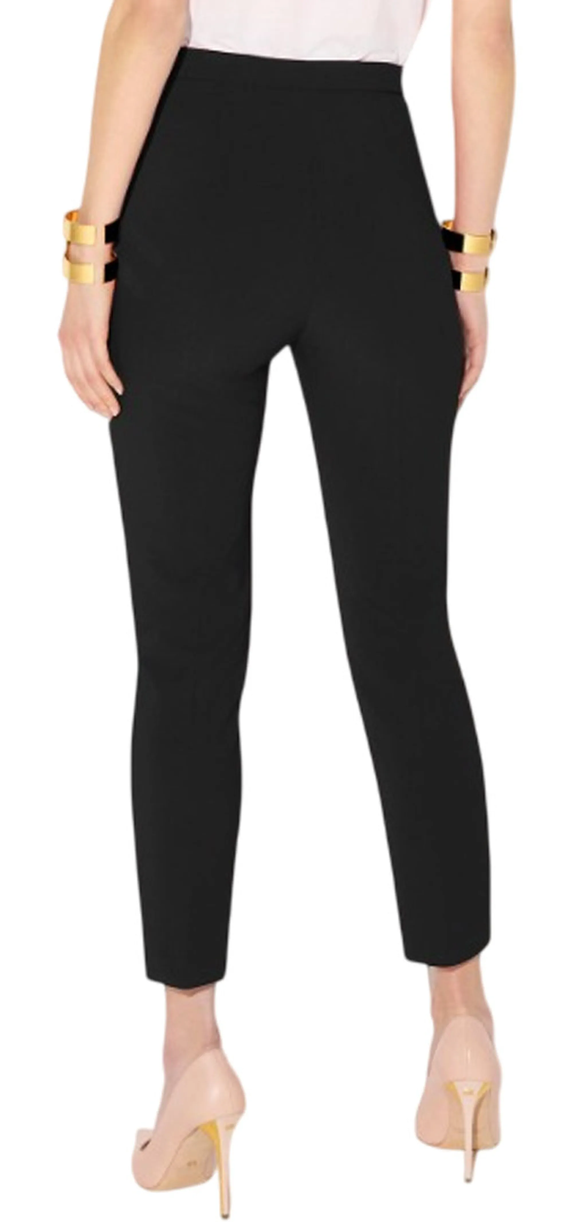 Elisabetta Franchi Pantalone In Doppio Crepe Stretch Nero Pa19566E2 185047