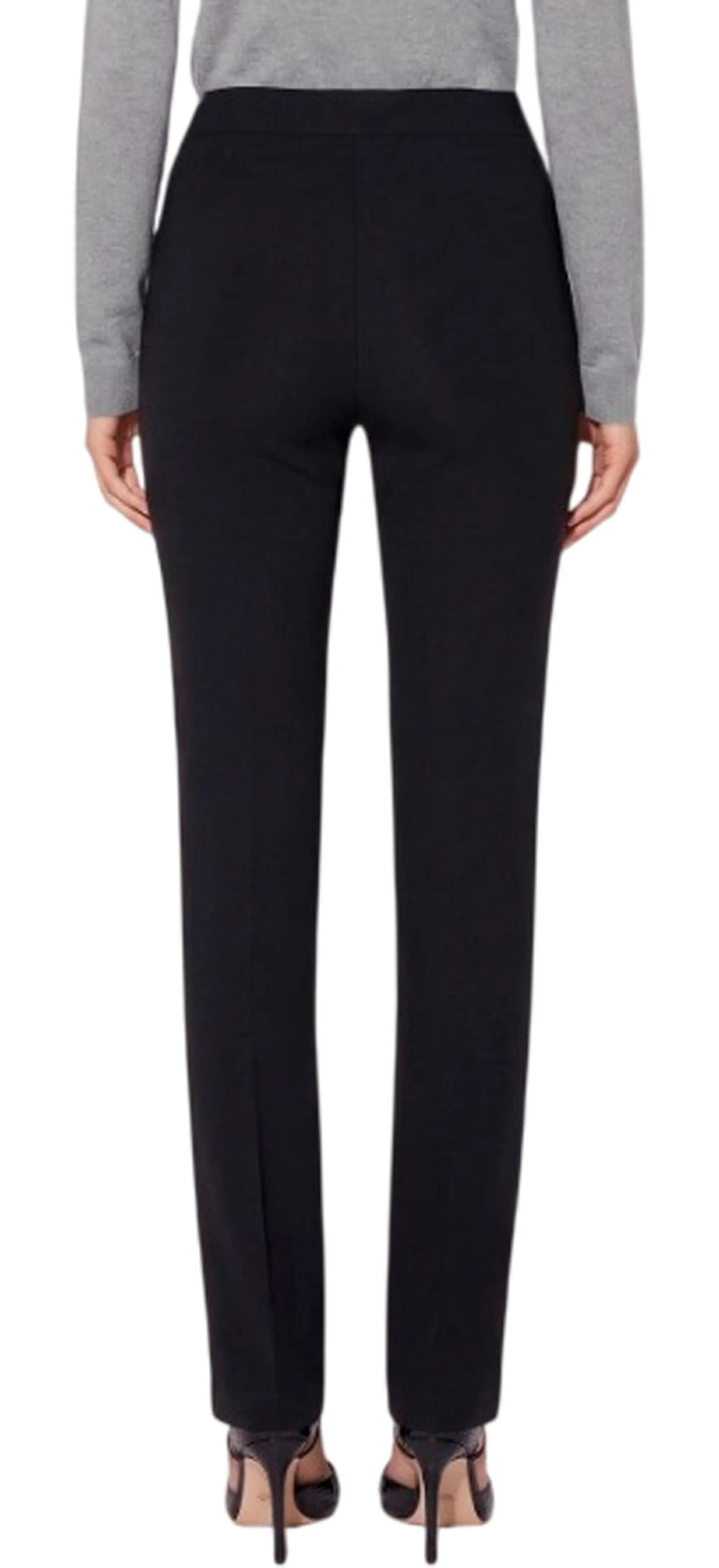 Elisabetta Franchi Pantalone In Doppio Crepe Stretch Nero Pa19666E2 185038