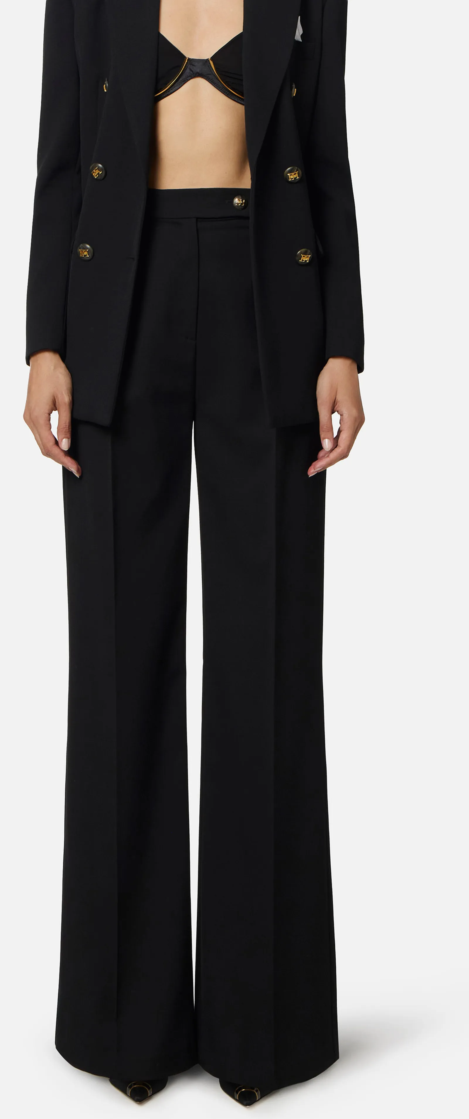 Elisabetta Franchi Pantalone In Gabardina Di Cotone Pa11856E2 153009
