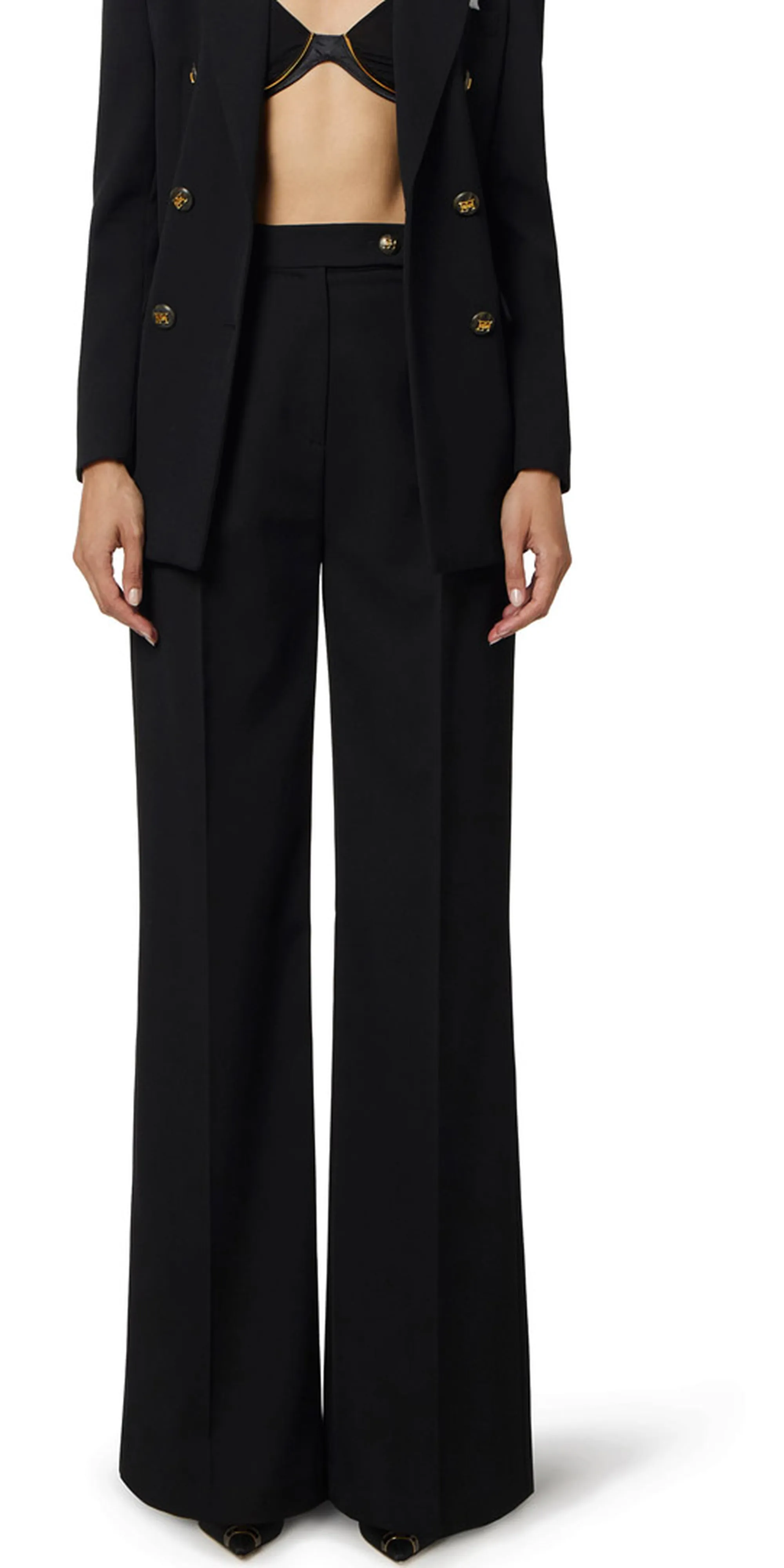 Elisabetta Franchi Pantalone In Gabardina Di Cotone Pa11856E2 153559