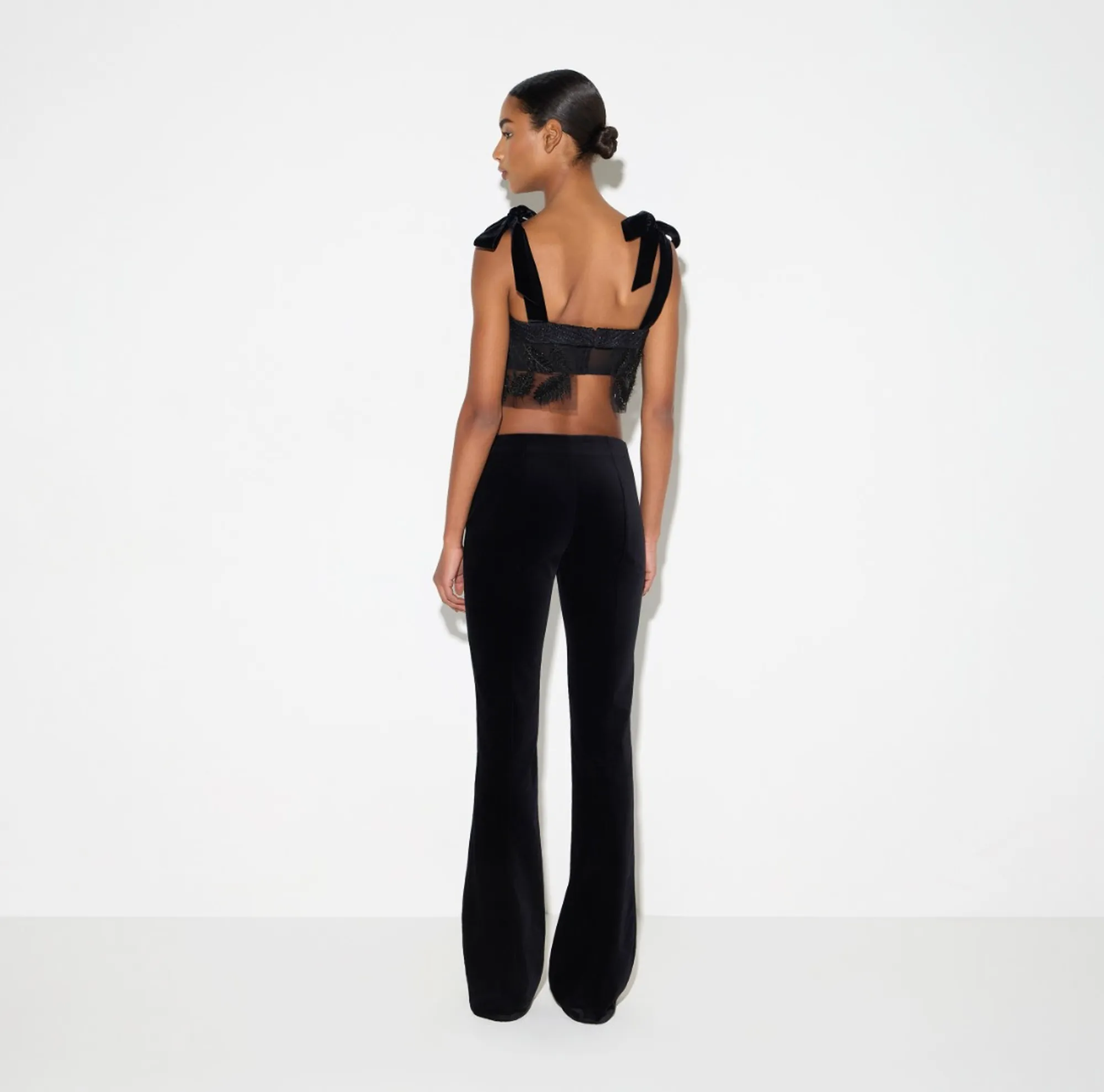 Elisabetta Franchi B'Velvet Trousers' Black Pa22467E2 188380