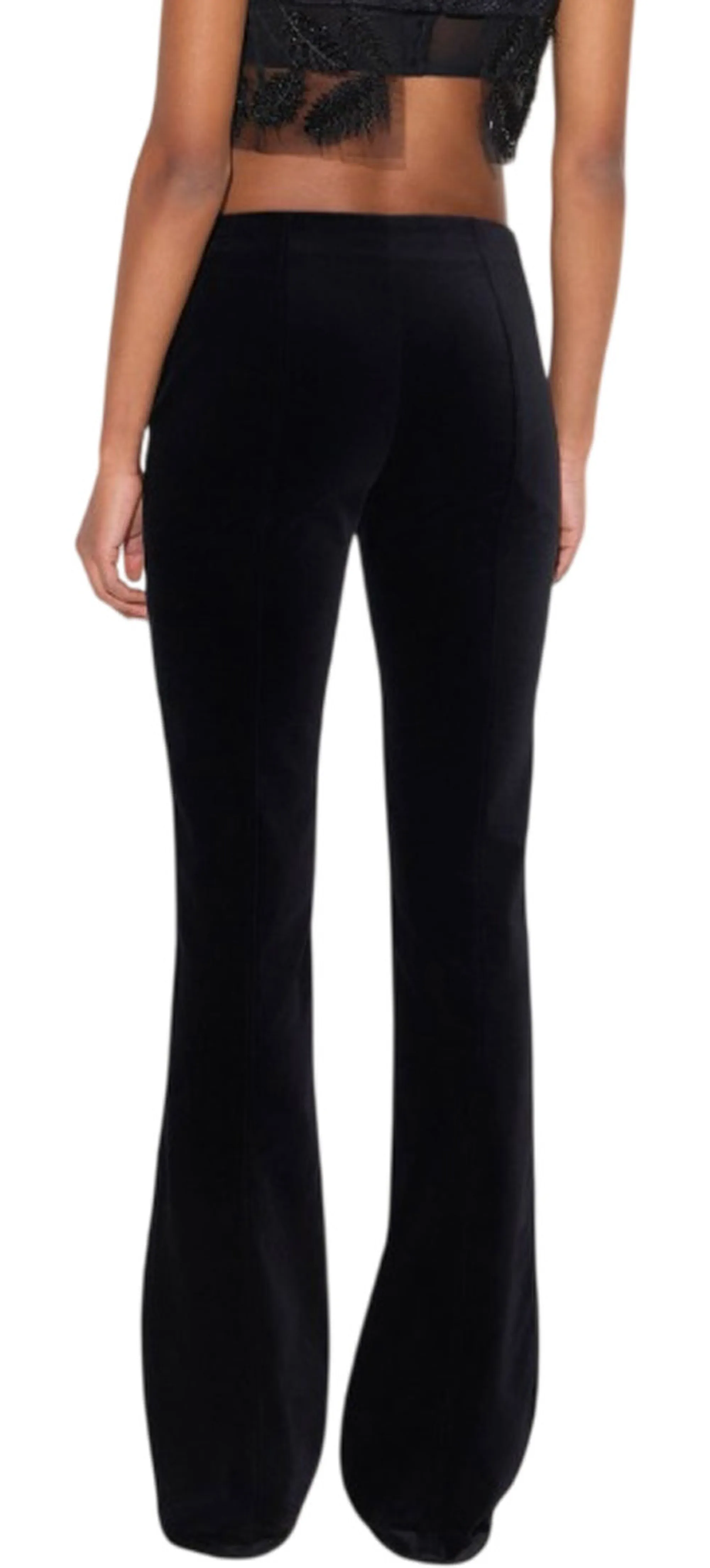 Elisabetta Franchi B'Velvet Trousers' Black Pa22467E2 188891