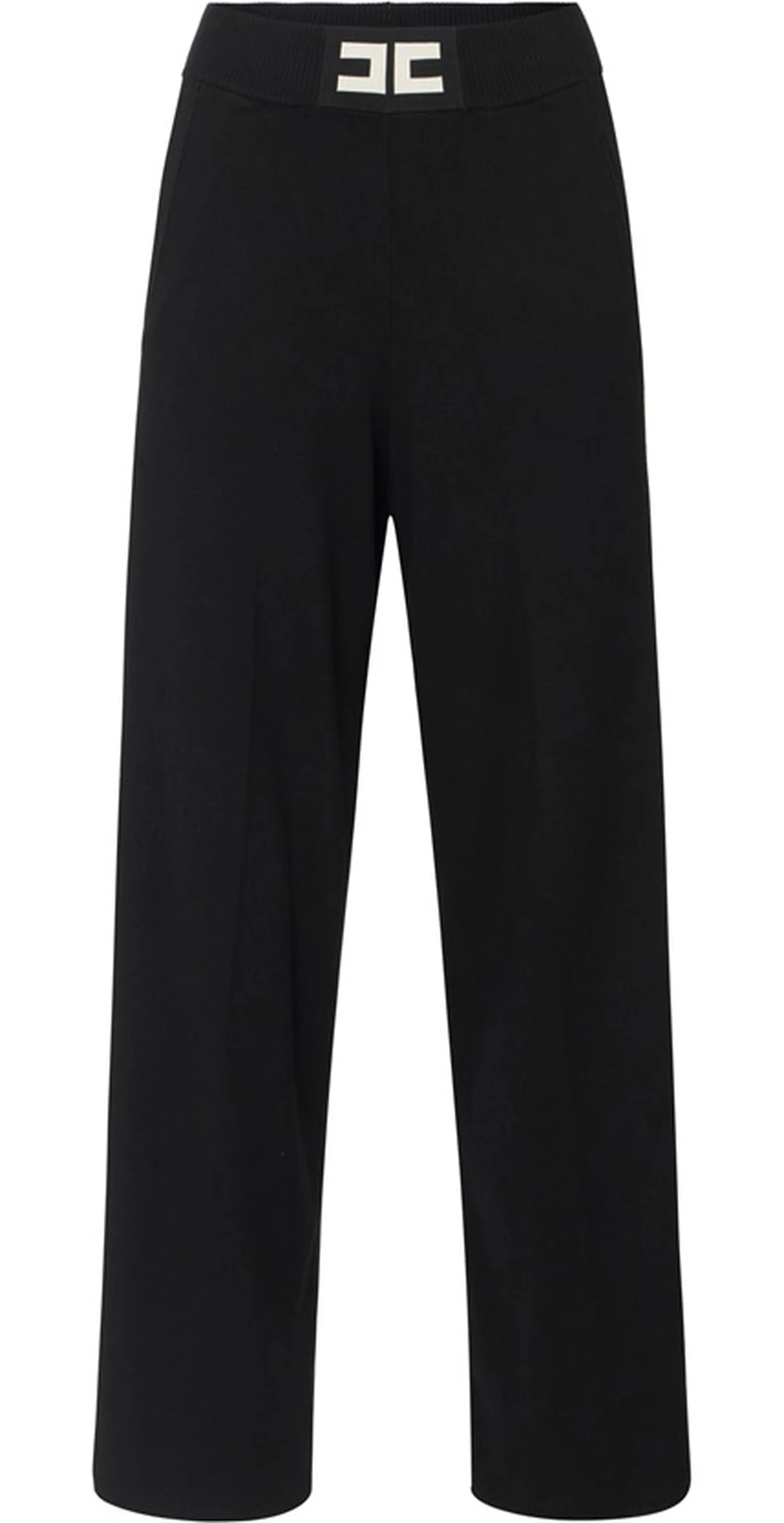 Elisabetta Franchi Pantalone In Viscosa Con Bande Lucide Kp69S56E2 153644