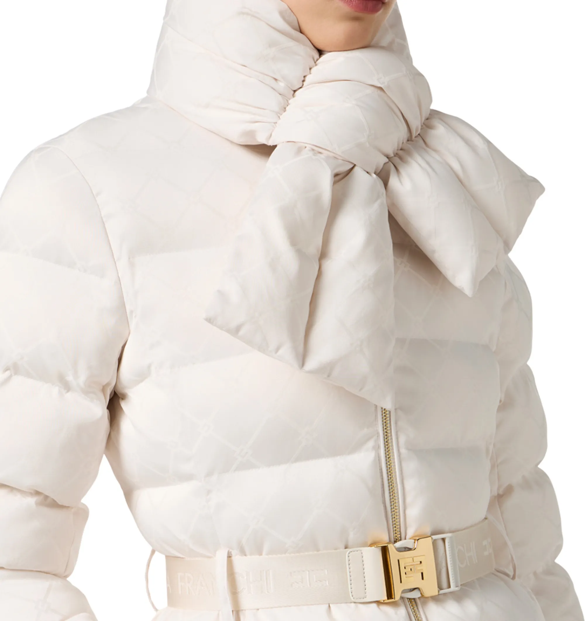 Elisabetta Franchi B'Jacquard Sail Fabric Duvet' Latte Pi84D56E2 159927