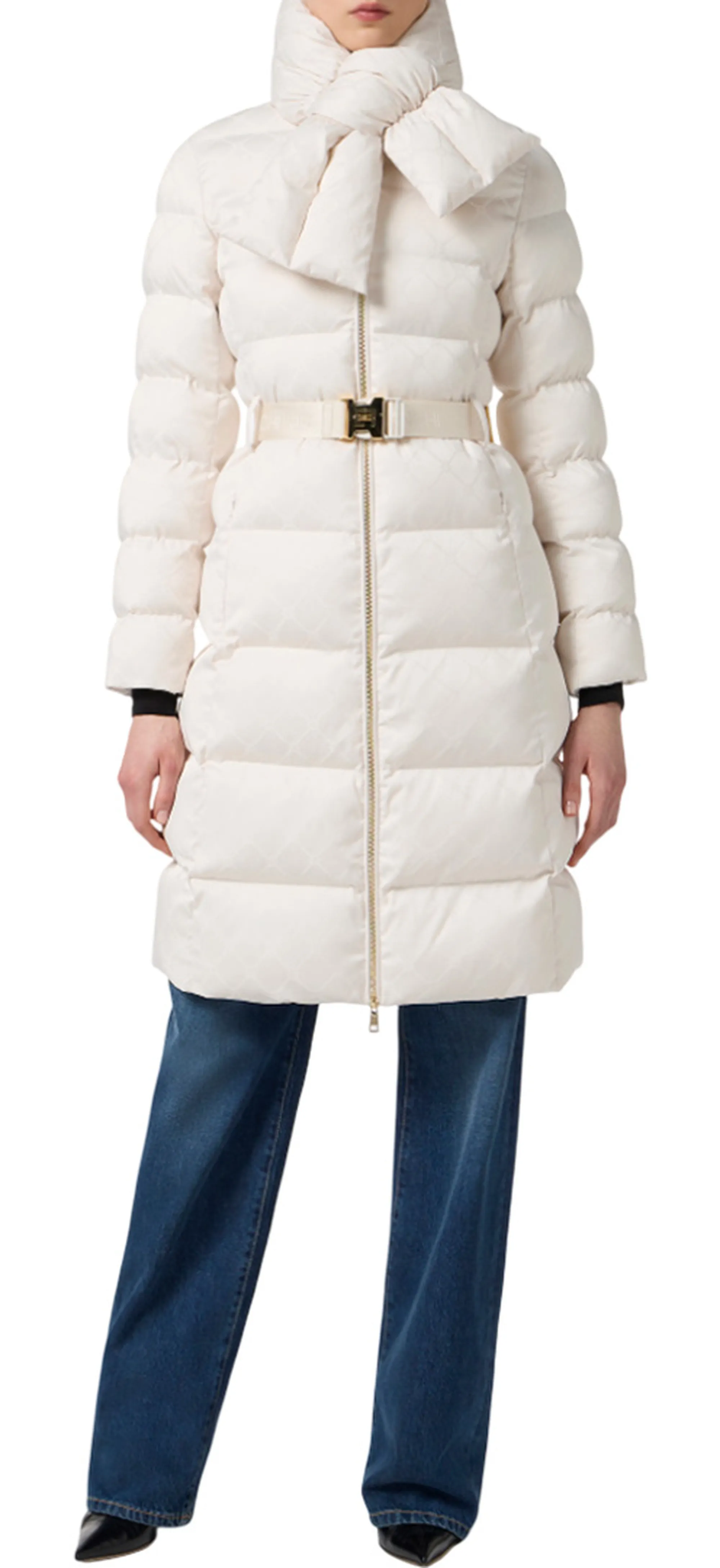 Elisabetta Franchi B'Jacquard Sail Fabric Duvet' Latte Pi84D56E2 159930