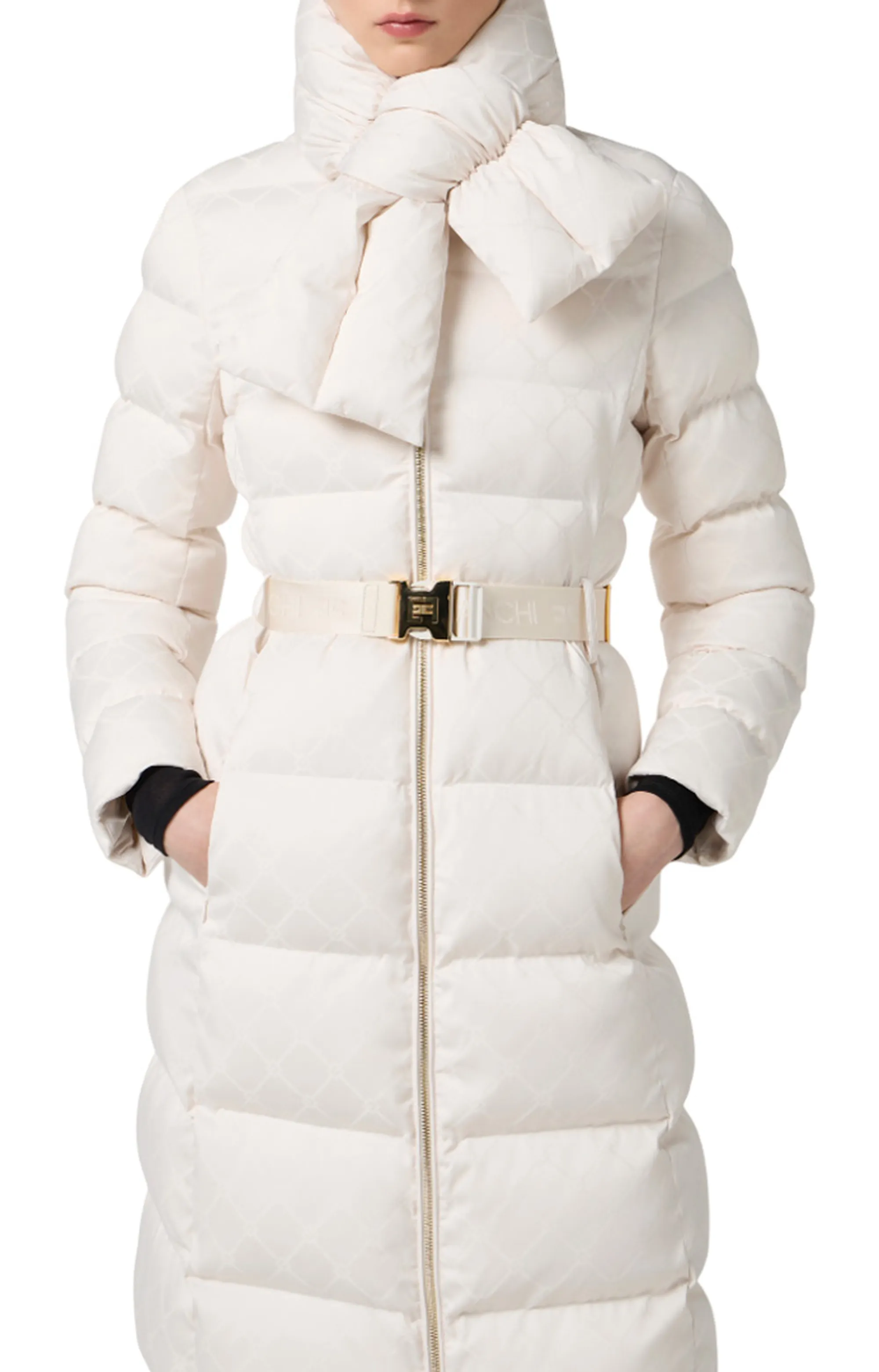 Elisabetta Franchi B'Jacquard Sail Fabric Duvet' Latte Pi84D56E2 159931