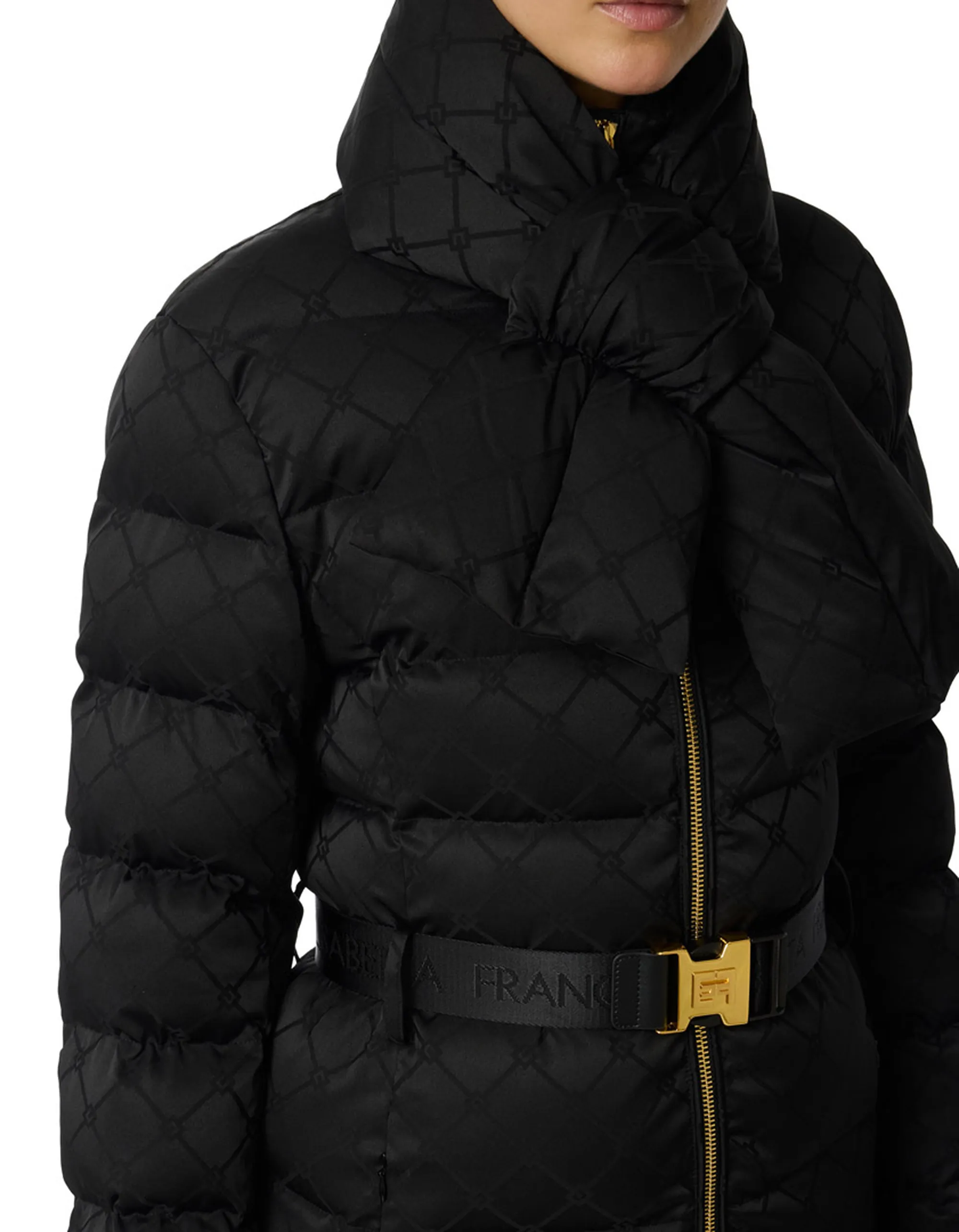 Elisabetta Franchi B'Jacquard Sail Fabric Duvet' Black Pi84D56E2 159937