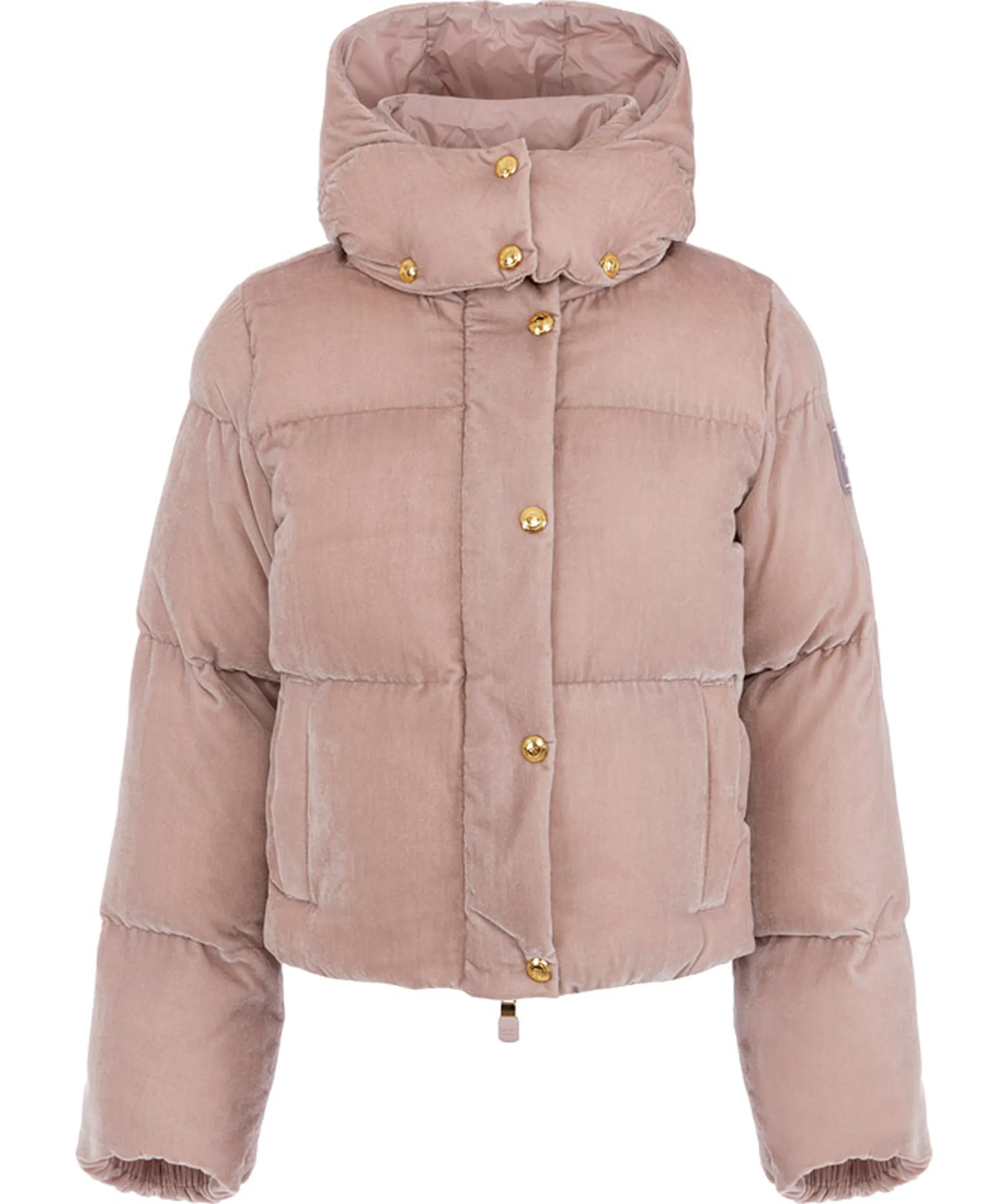 Elisabetta Franchi B'Velvet Down Jacket With Hood' Sunrise Pi82D56E2 160173