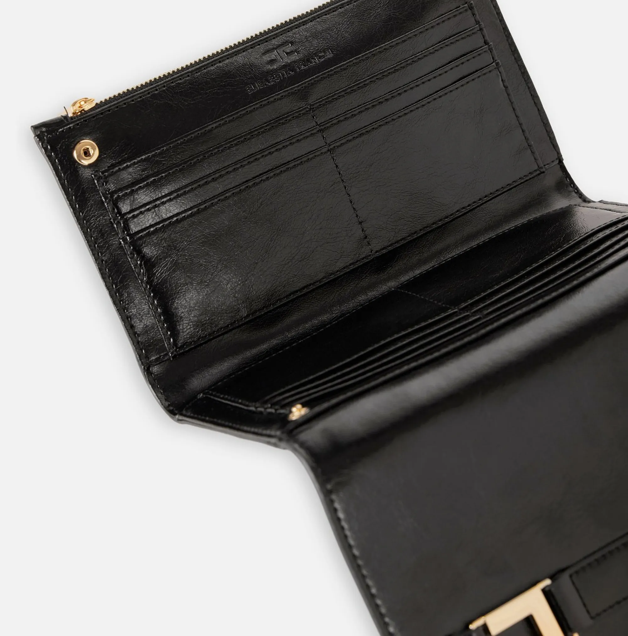 Elisabetta Franchi Portafoglio Con Dettagli Logo Nero Pf65A61E2 172303