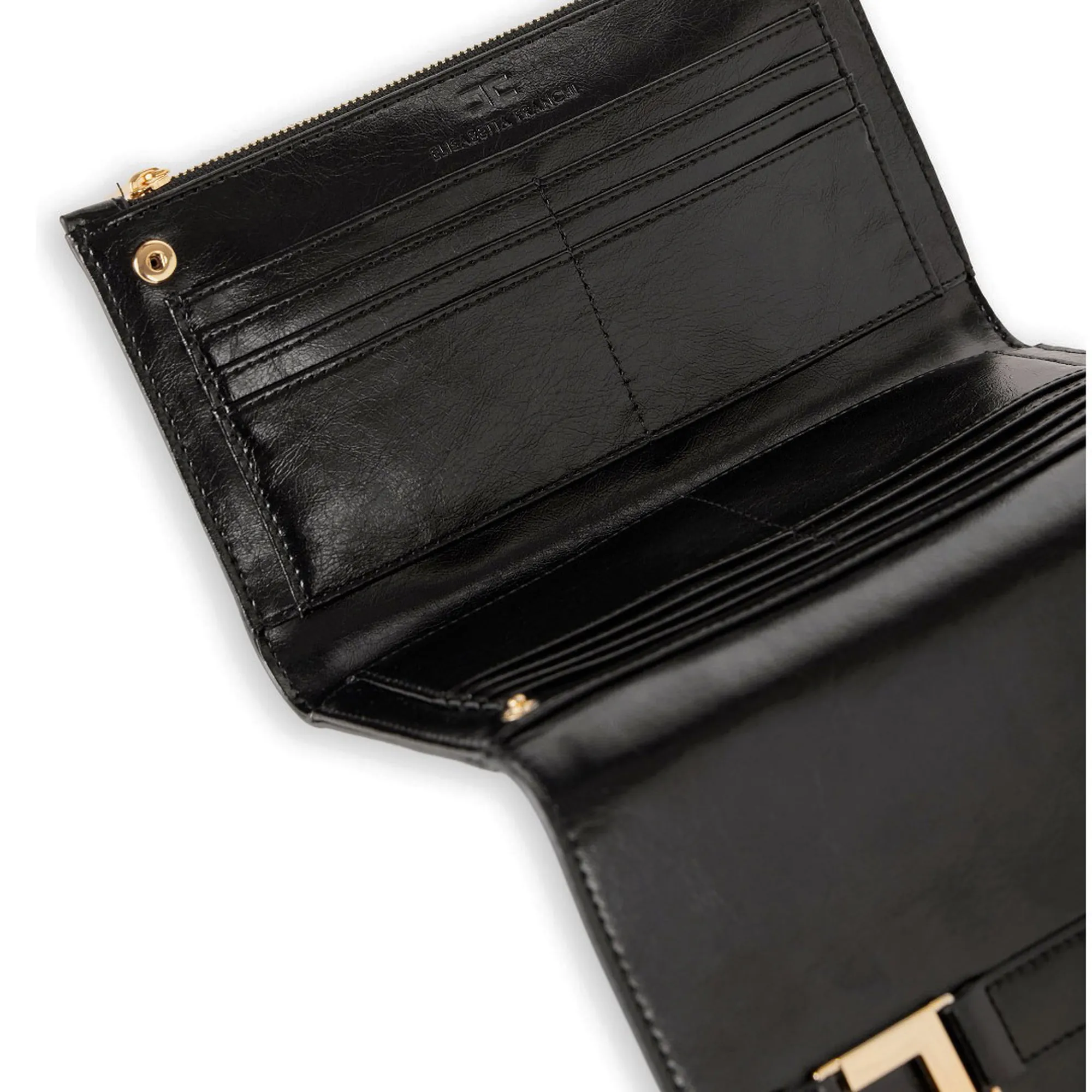 Elisabetta Franchi Portafoglio Con Dettagli Logo Nero Pf65A61E2 179759