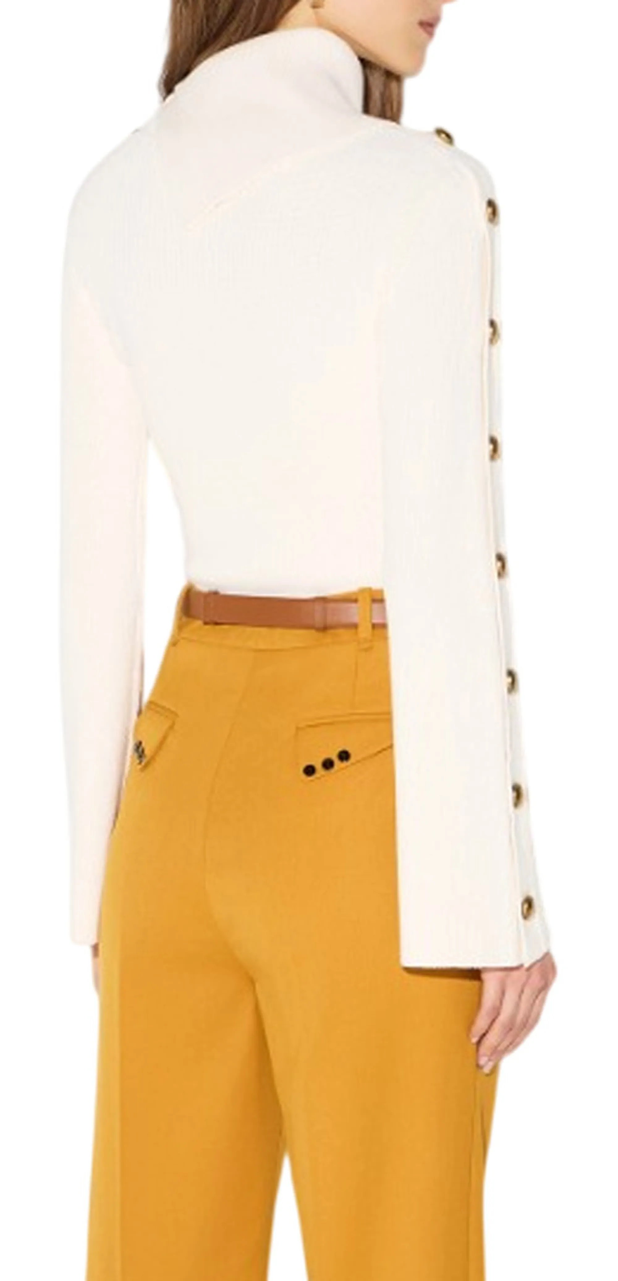 Elisabetta Franchi B'Knit Sweater With Jewel Buttons' Butter Mk03S66E2 185101