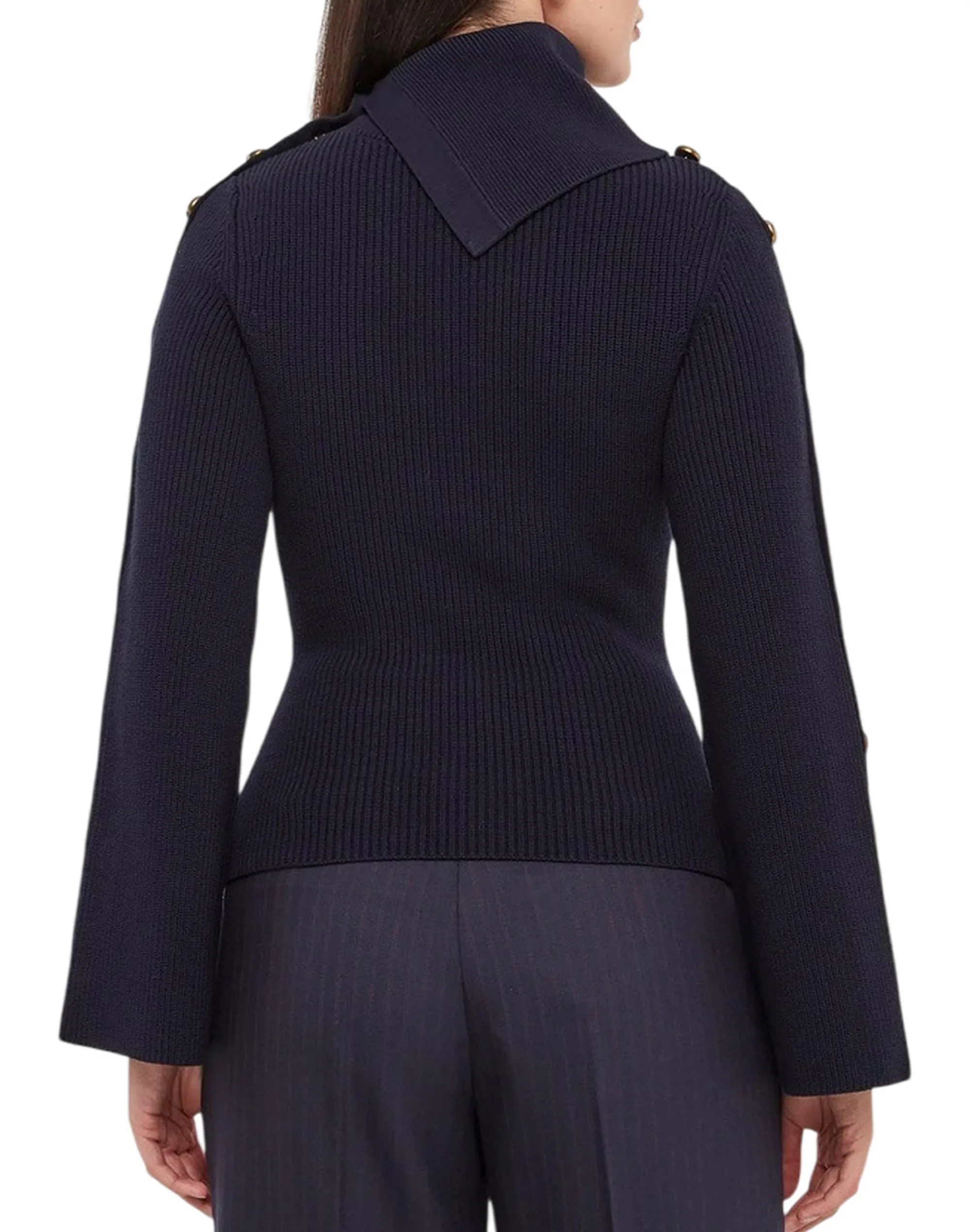 Elisabetta Franchi B'Knit Sweater With Jewel Buttons' Black Mk03S66E2 185098