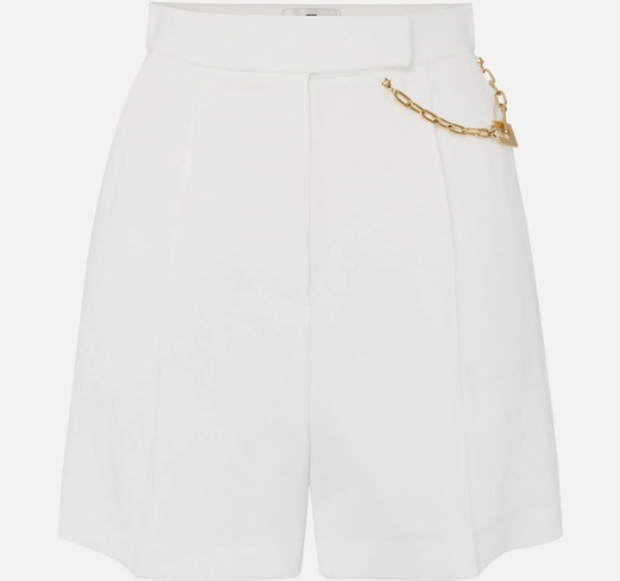 Elisabetta Franchi B'Gabardine Shorts With Jewel Logo' Ivory Sh00561E2 171600