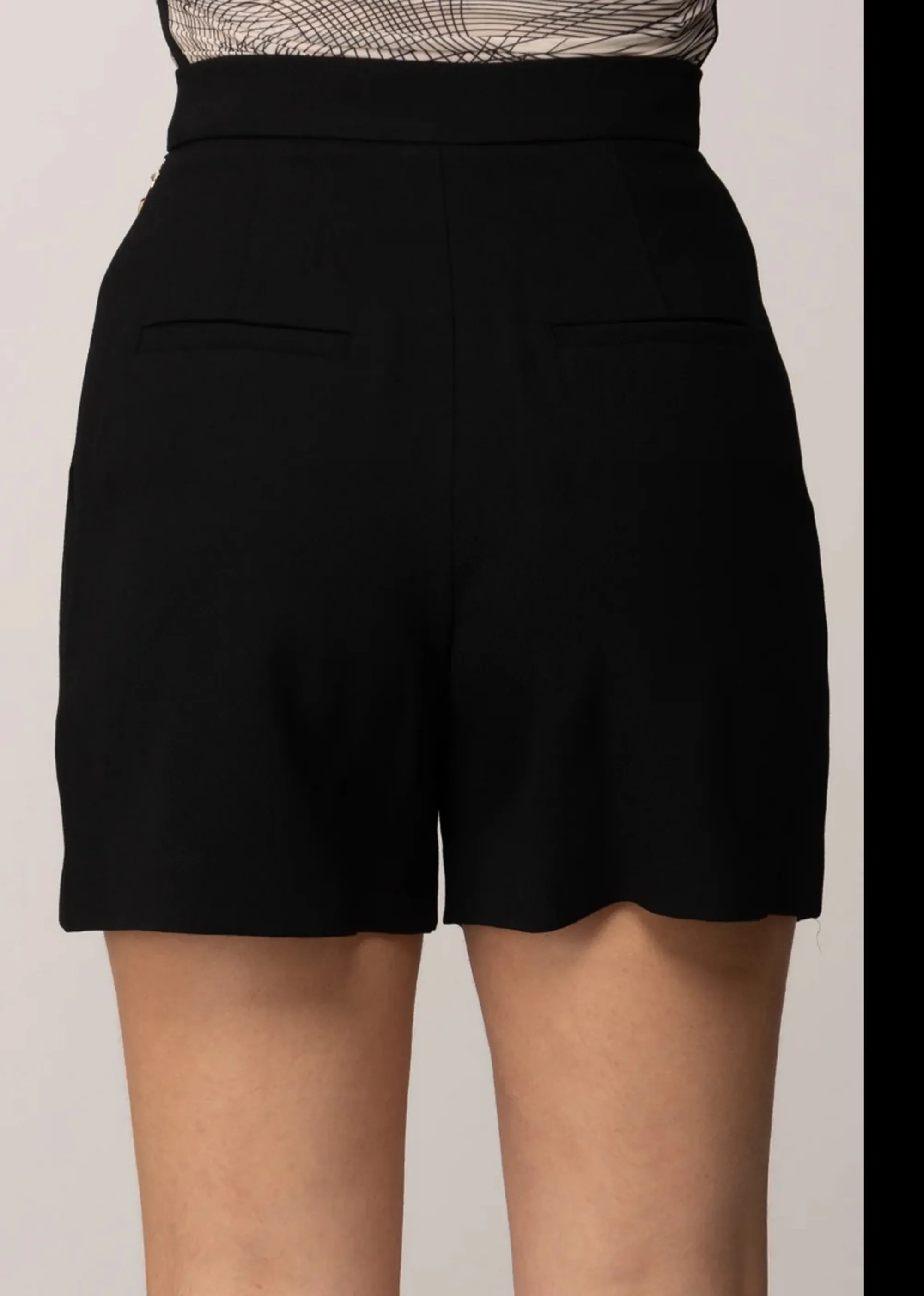 Elisabetta Franchi B'Gabardine Shorts With Jewel Logo' Black Sh00561E2 171608