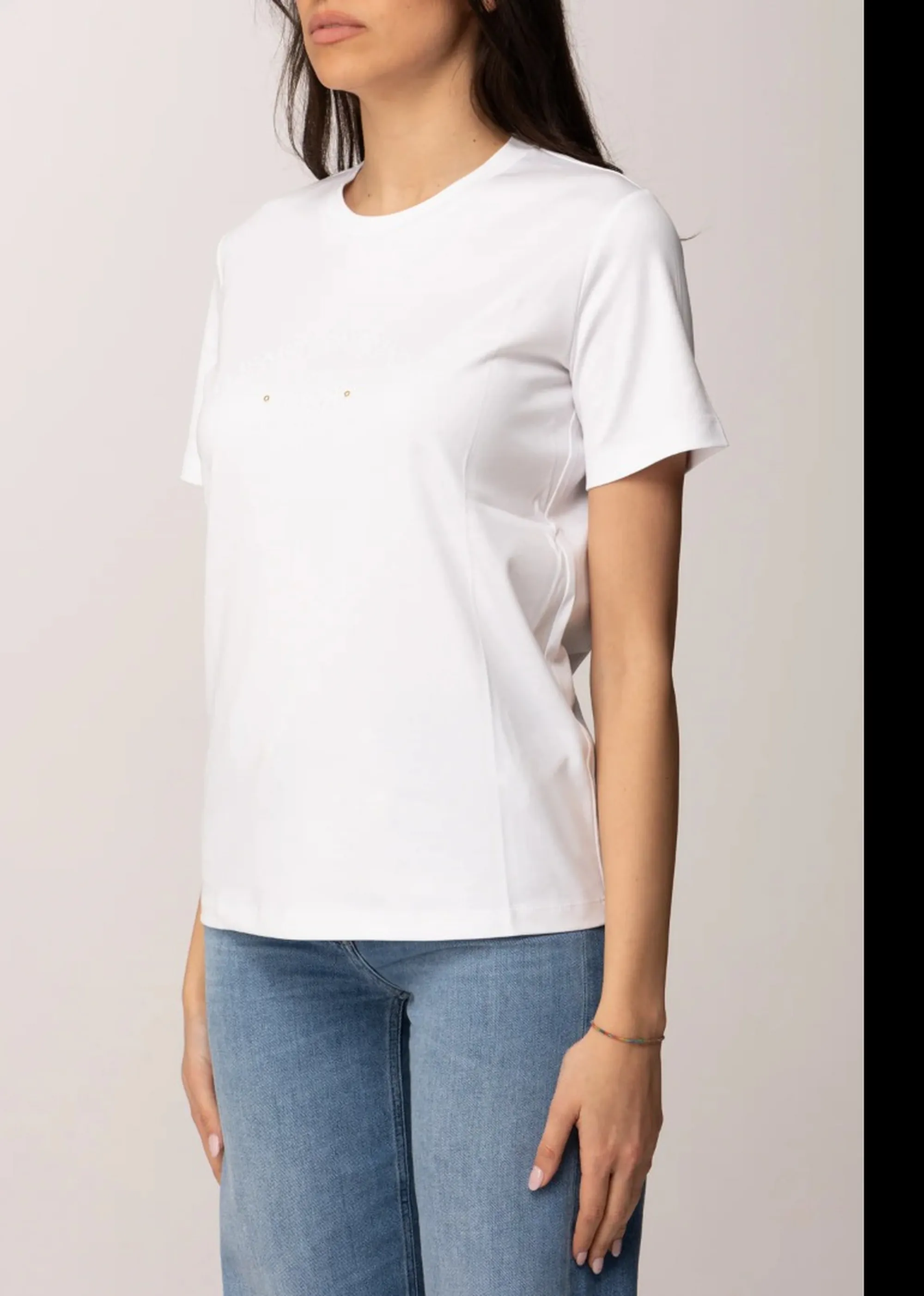 Elisabetta Franchi T-Shirt Gesso Ma01761E2 172278