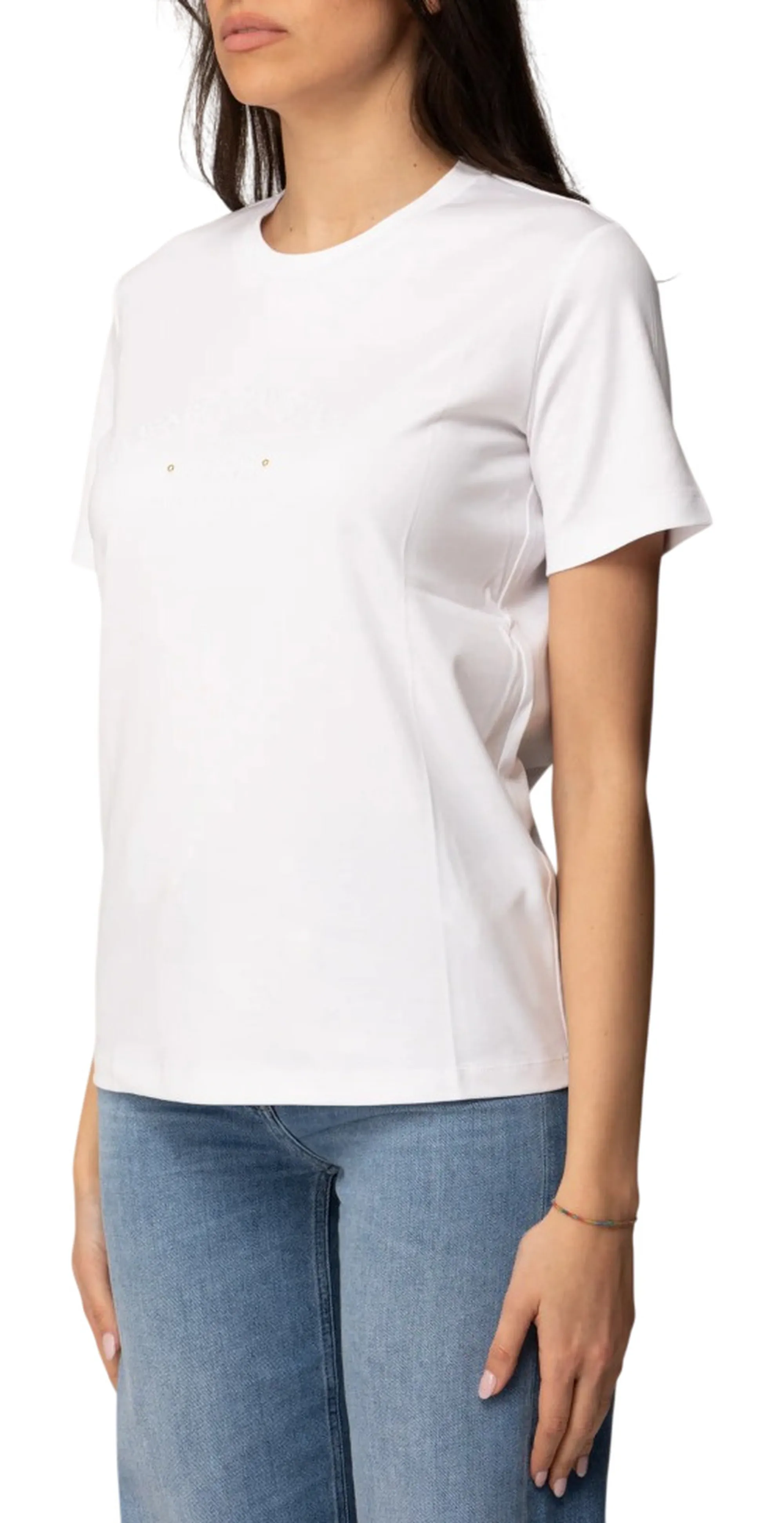 Elisabetta Franchi T-Shirt Gesso Ma01761E2 178118
