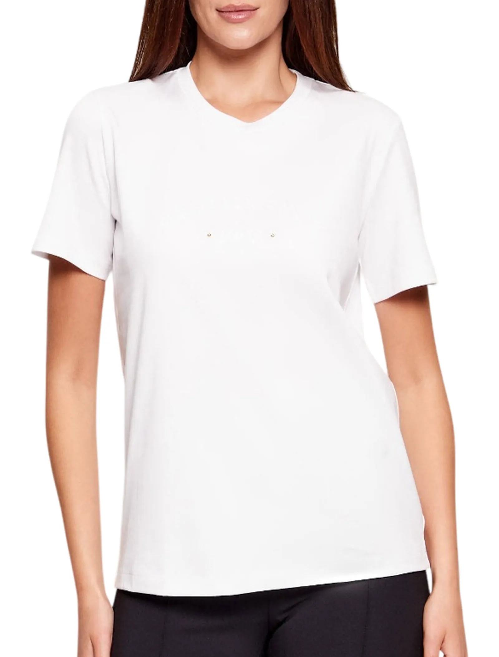 Elisabetta Franchi T-Shirt Gesso Ma01761E2 183621