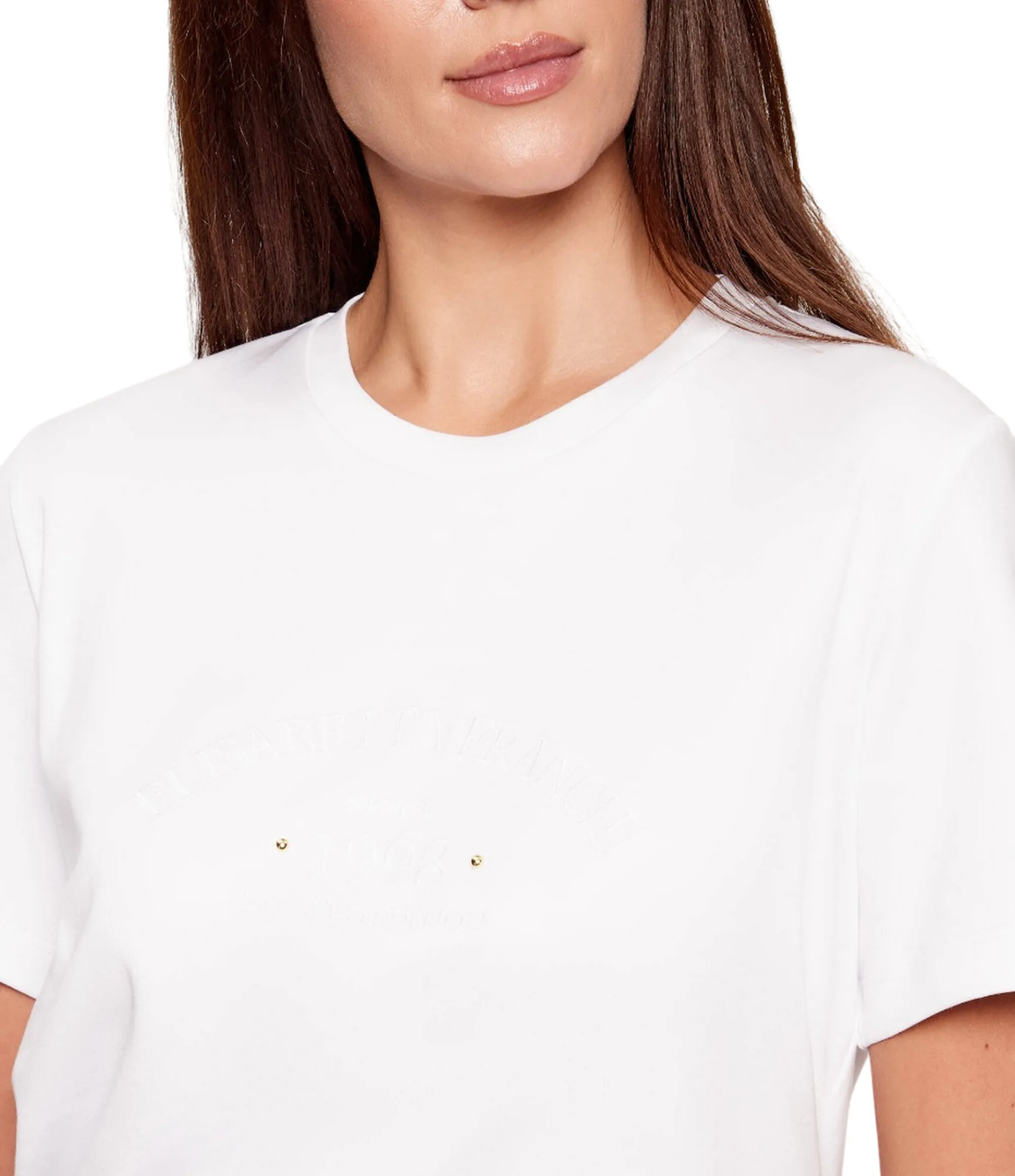 Elisabetta Franchi T-Shirt Gesso Ma01761E2 183623