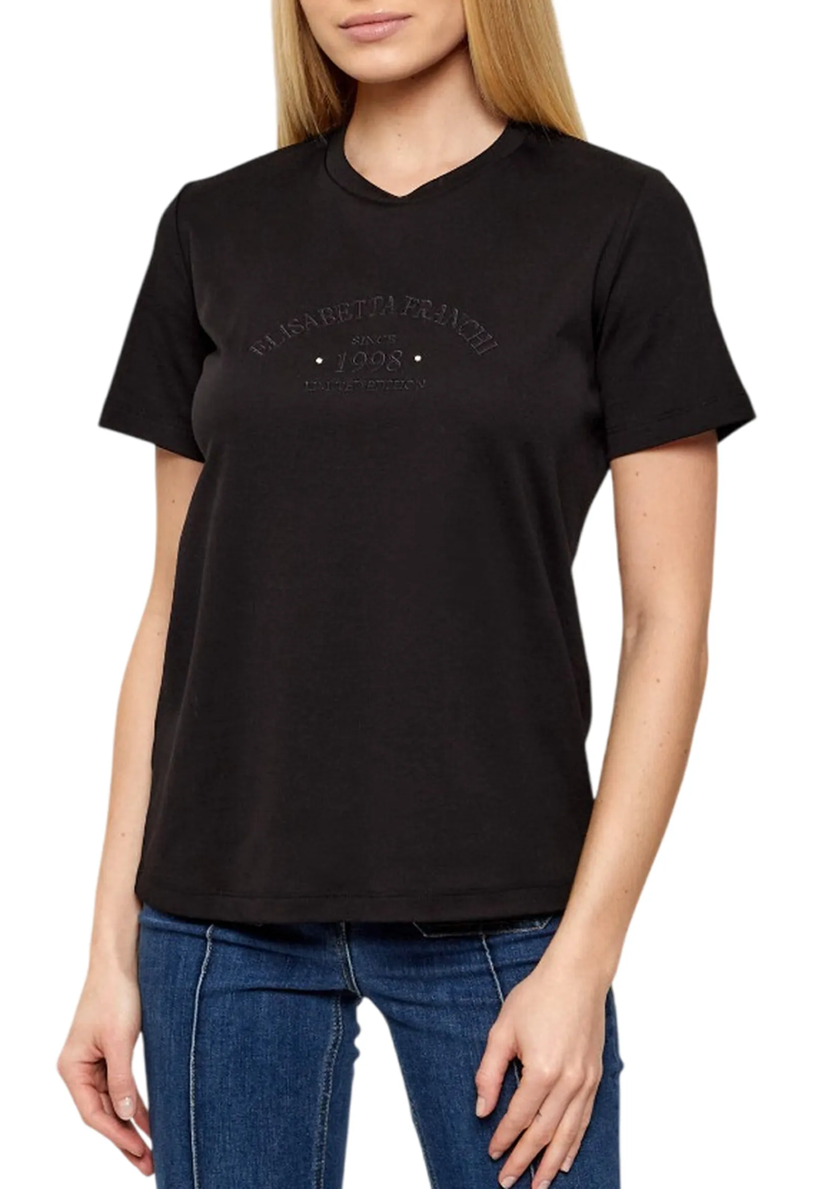 Elisabetta Franchi T-Shirt Nero Ma01761E2 183624