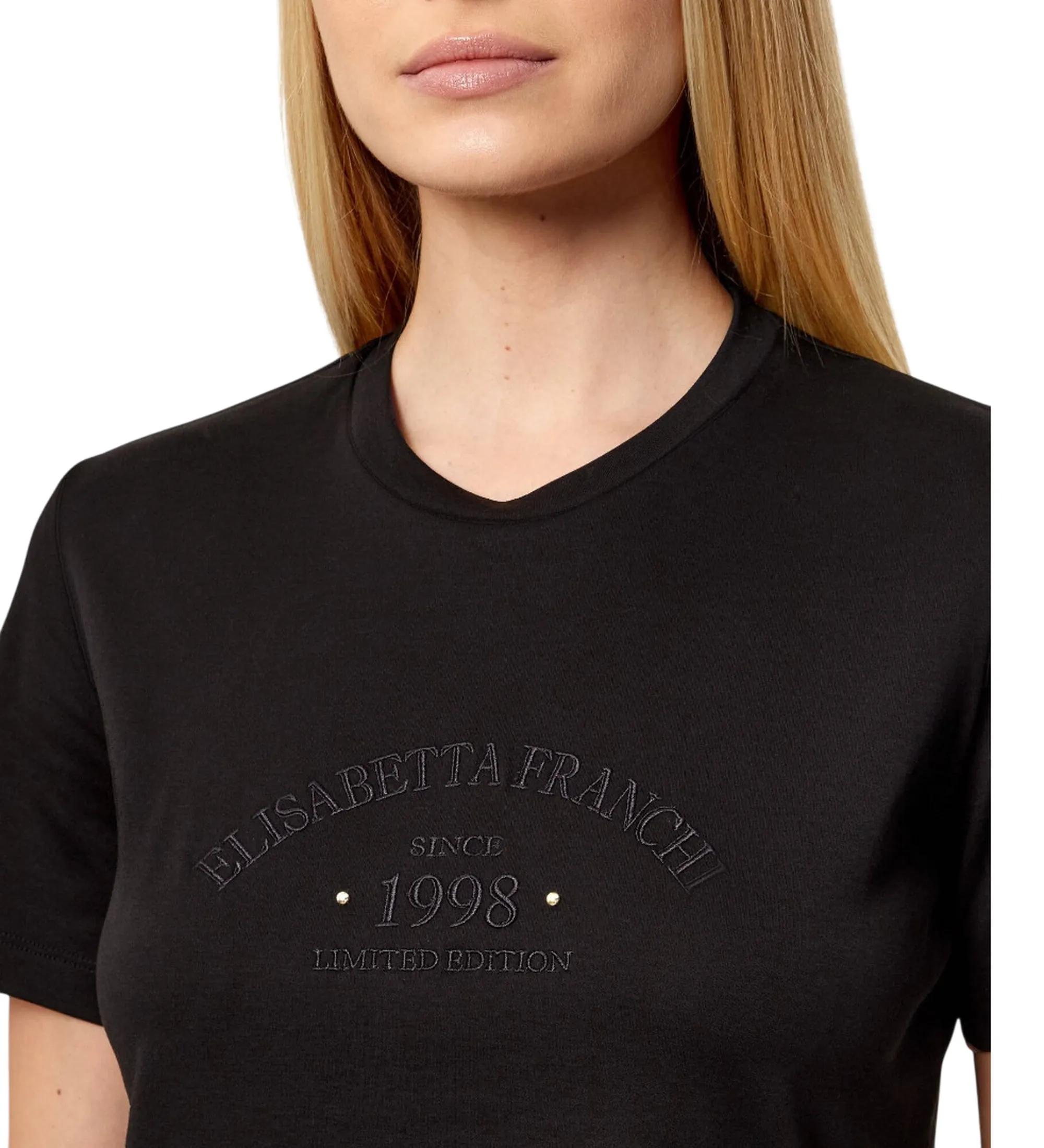 Elisabetta Franchi T-Shirt Nero Ma01761E2 183626