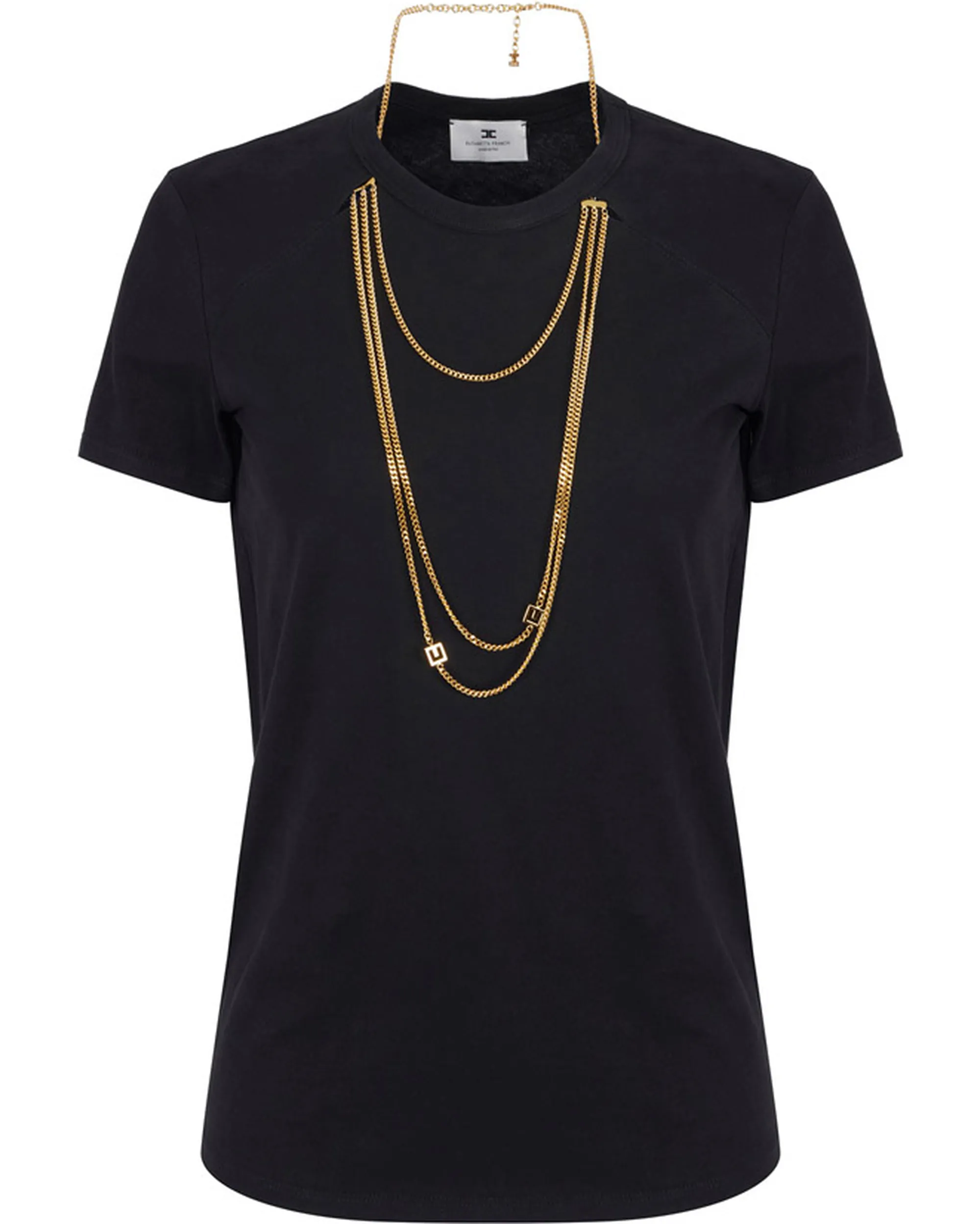 Elisabetta Franchi B'Jersey T-Shirt With Jewel Accessory' Ma00956E2 153637